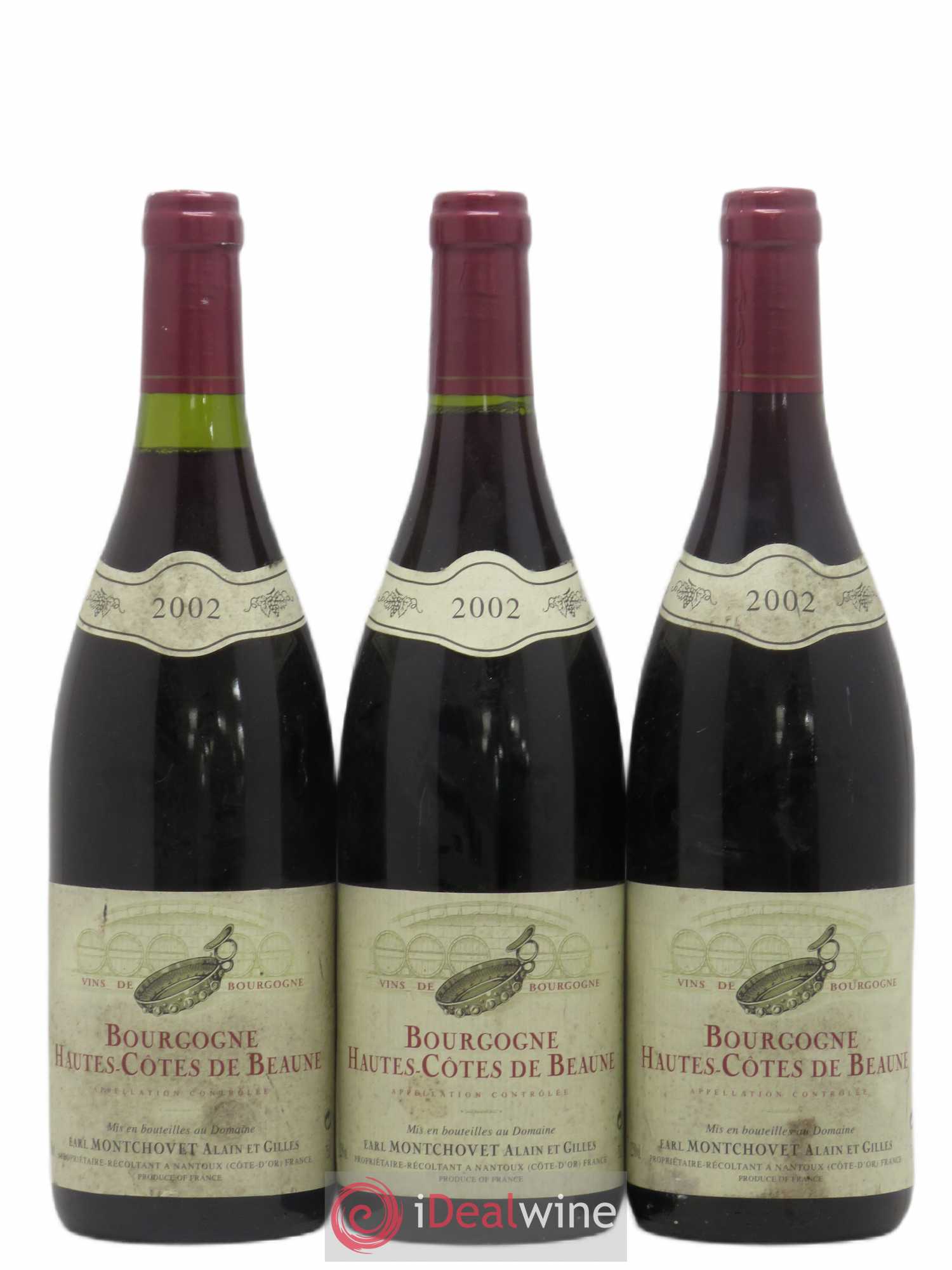 Hautes-Côtes de Beaune Alain et Gilles Montchovet 2002 - Posten von 3 Flaschen - 0