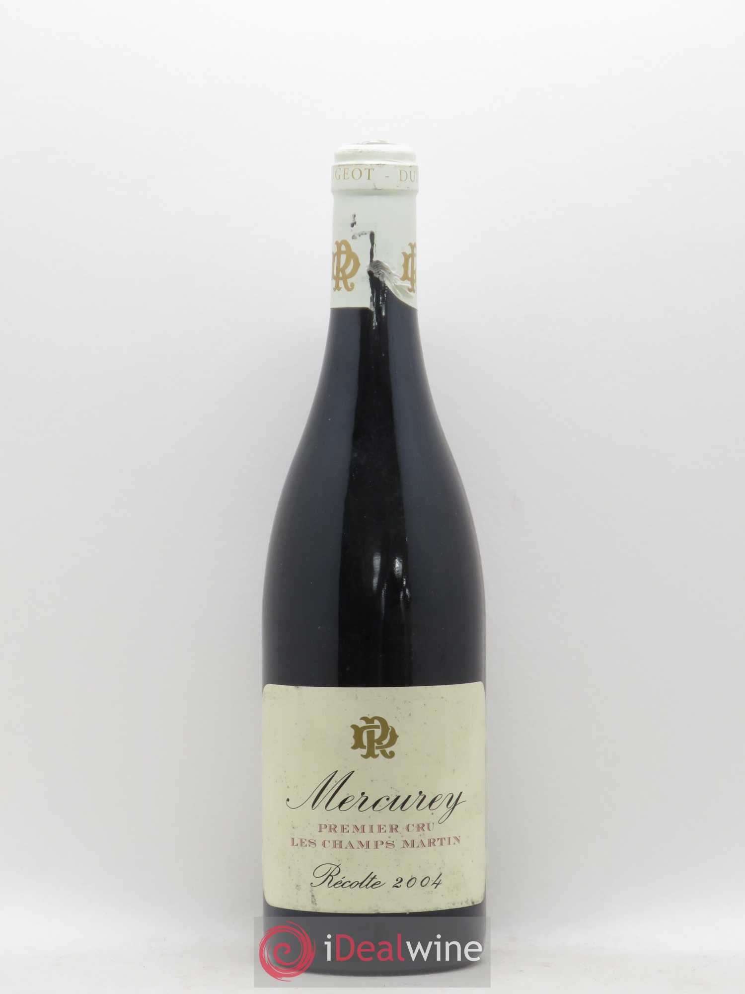 Mercurey 1er Cru Les Champs Martin Rougeot Dupin 2004 - Lot de 1 bouteille - 0