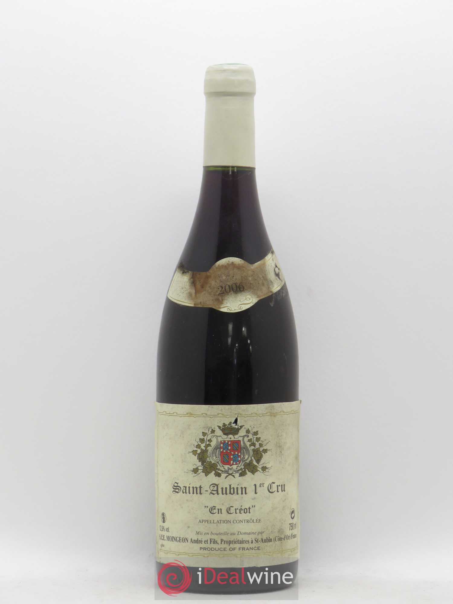 Saint-Aubin 1er Cru En Créot André Moingeon 2006 - Lot de 1 bouteille - 0