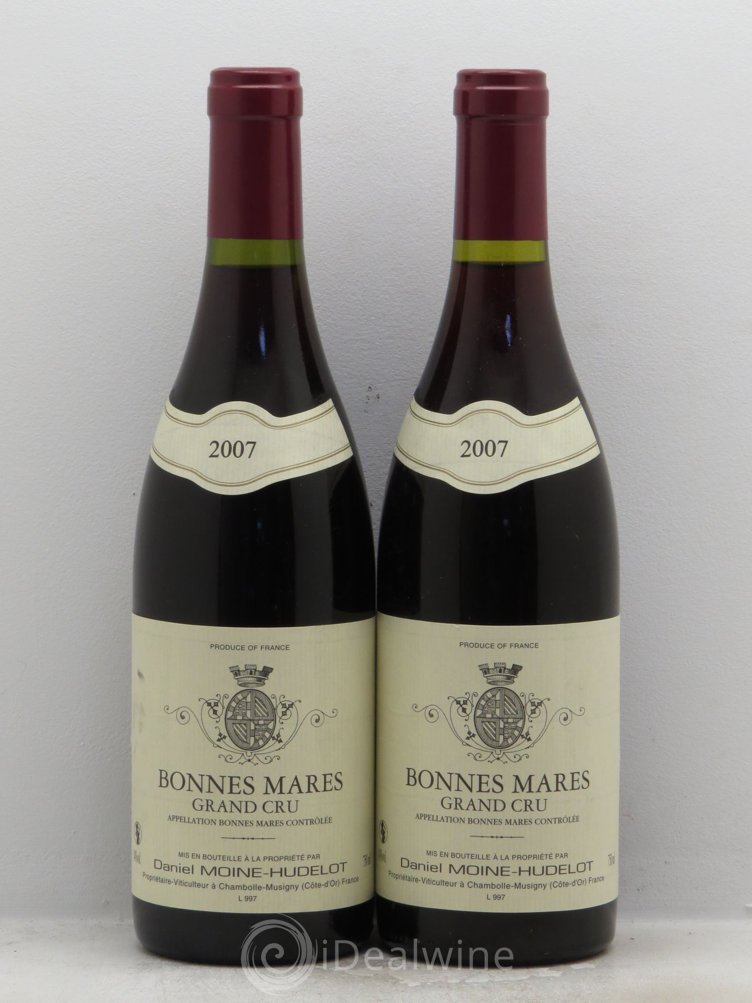 Bonnes-Mares Grand Cru Moine-Hudelot 2007 - Lot de 2 bouteilles - 0