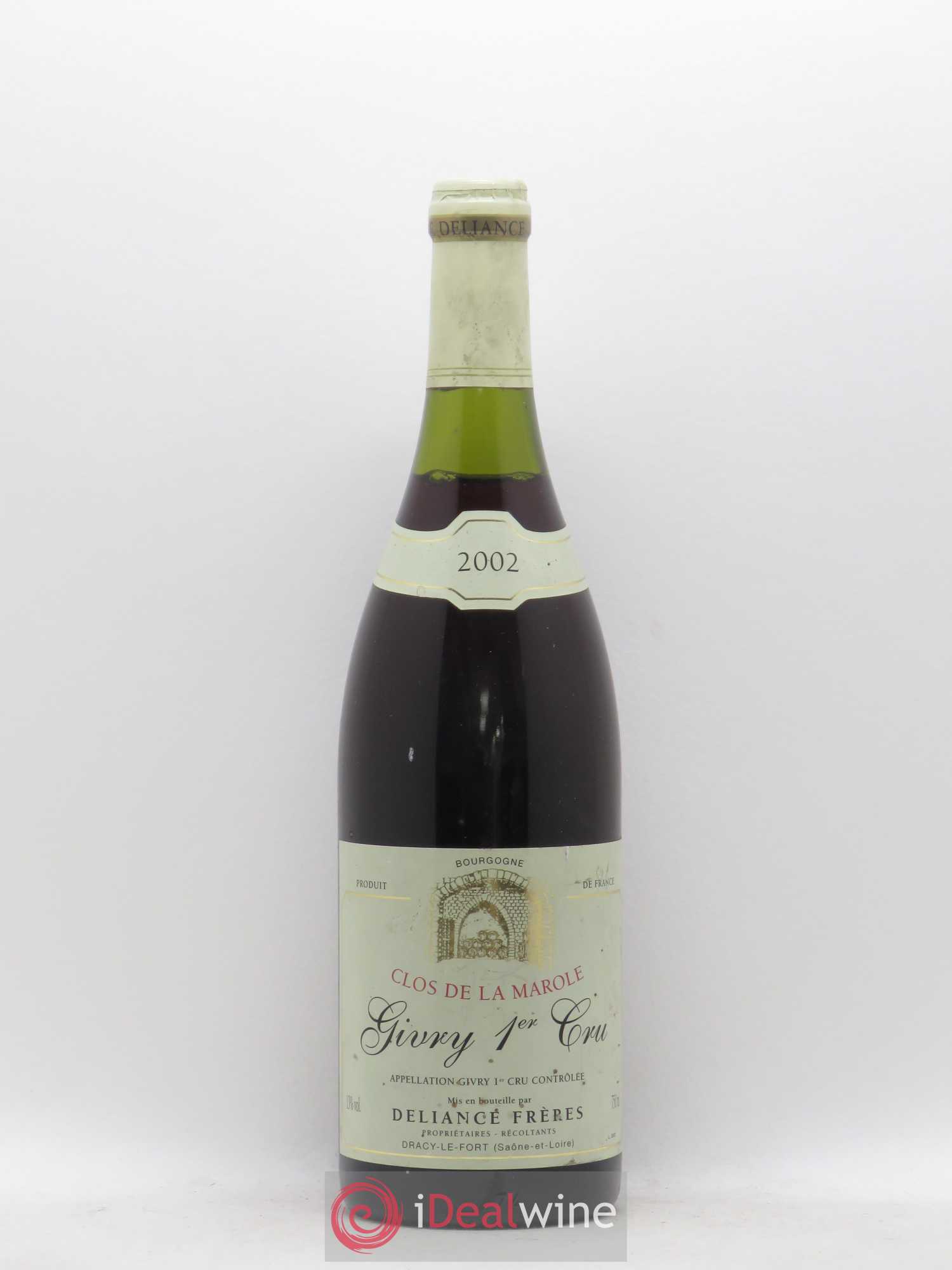 Givry 1er Cru Clos de La Marolle Deliance Freres 2002 - Posten von 1 Flasche - 0