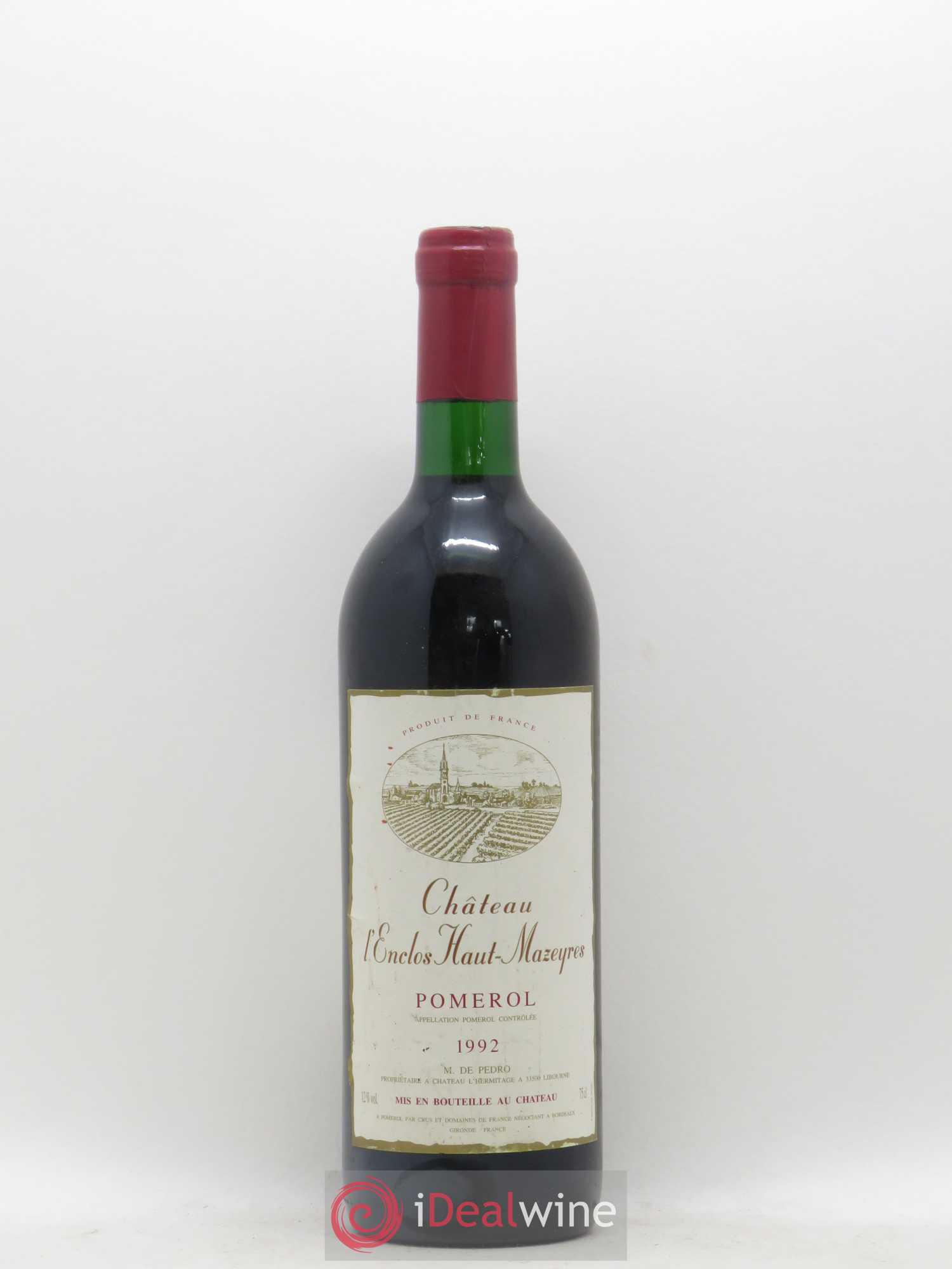 Château l' Enclos Haut Mazeyres 1992 - Lot de 1 bouteille - 0