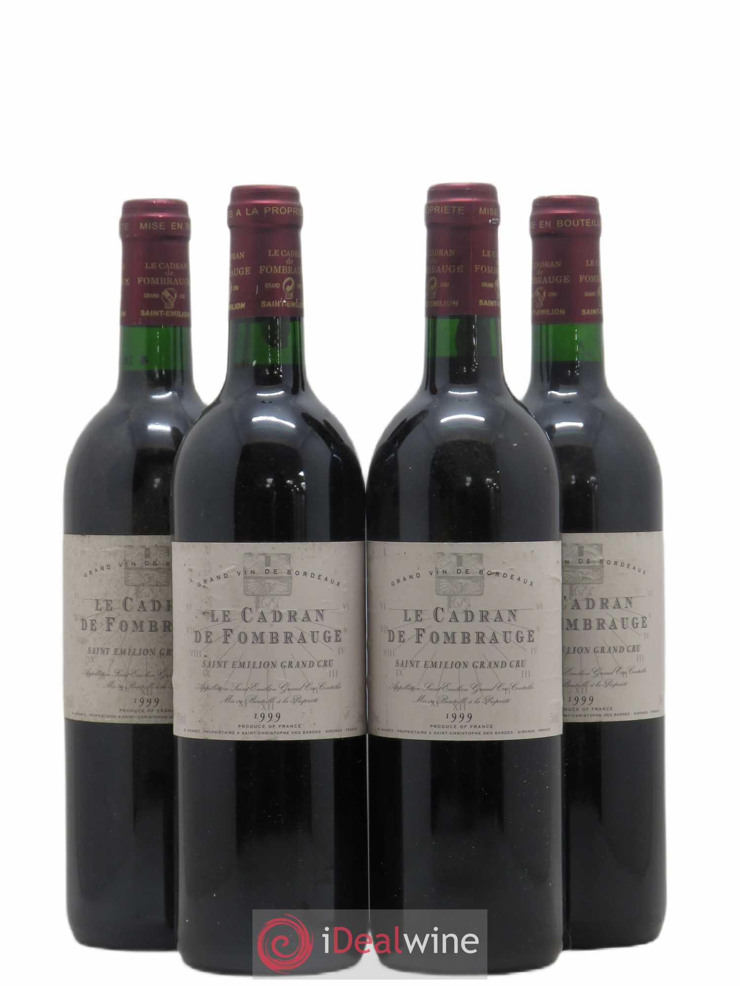 Saint-Émilion Grand Cru Le Cadran de Frombauge 1999 - Posten von 4 Flaschen - 0