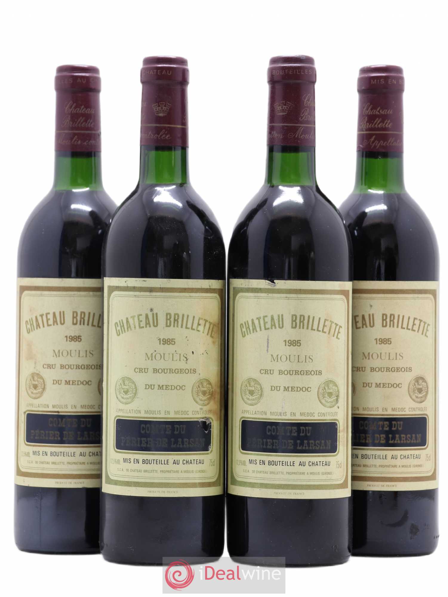 Château Brillette Cru Bourgeois (senza prezzo di riserva) 1985 - Lotto di 4 bottiglie - 0