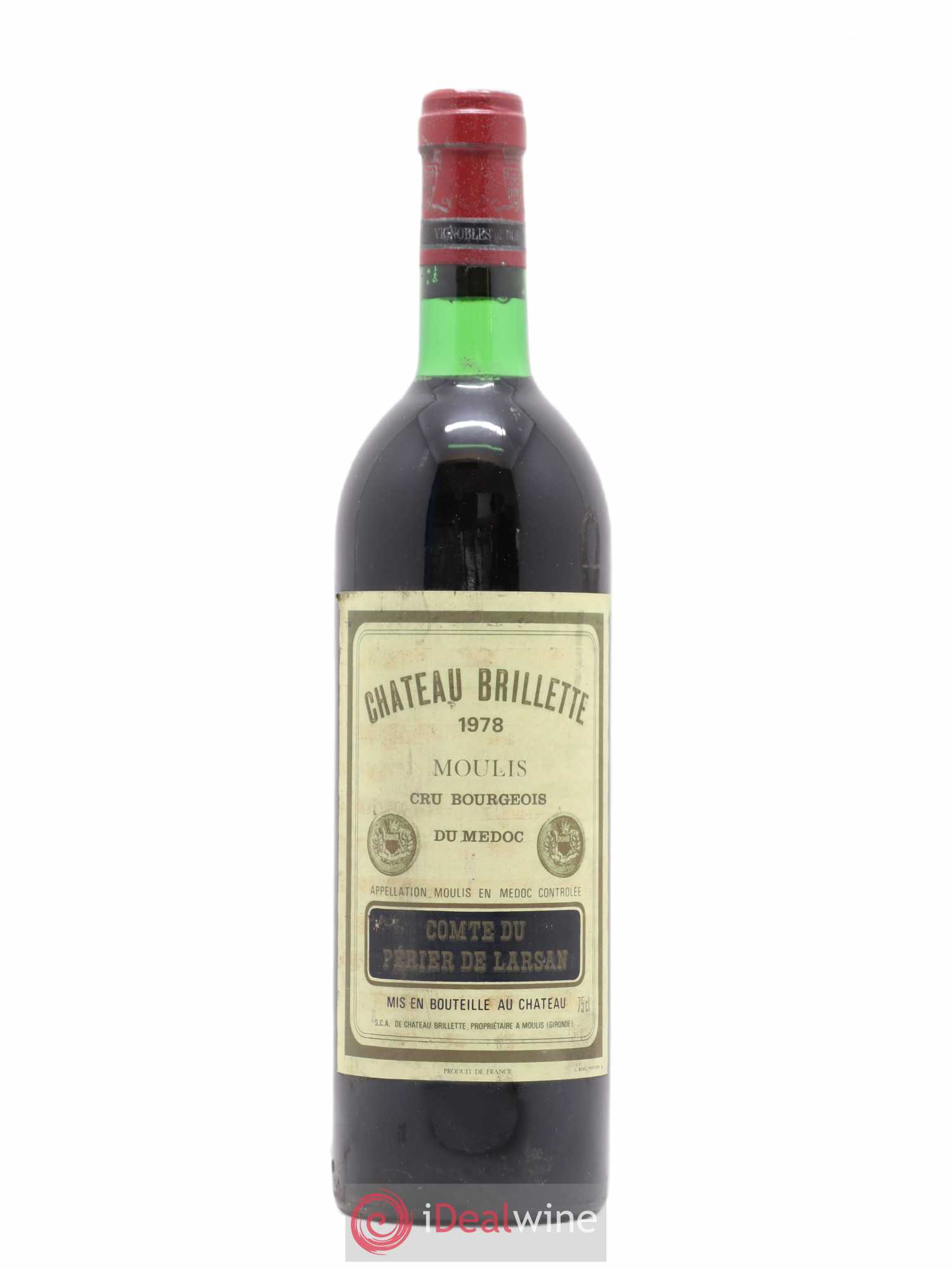 Château Brillette Cru Bourgeois 1978 - Lot de 1 bouteille - 0
