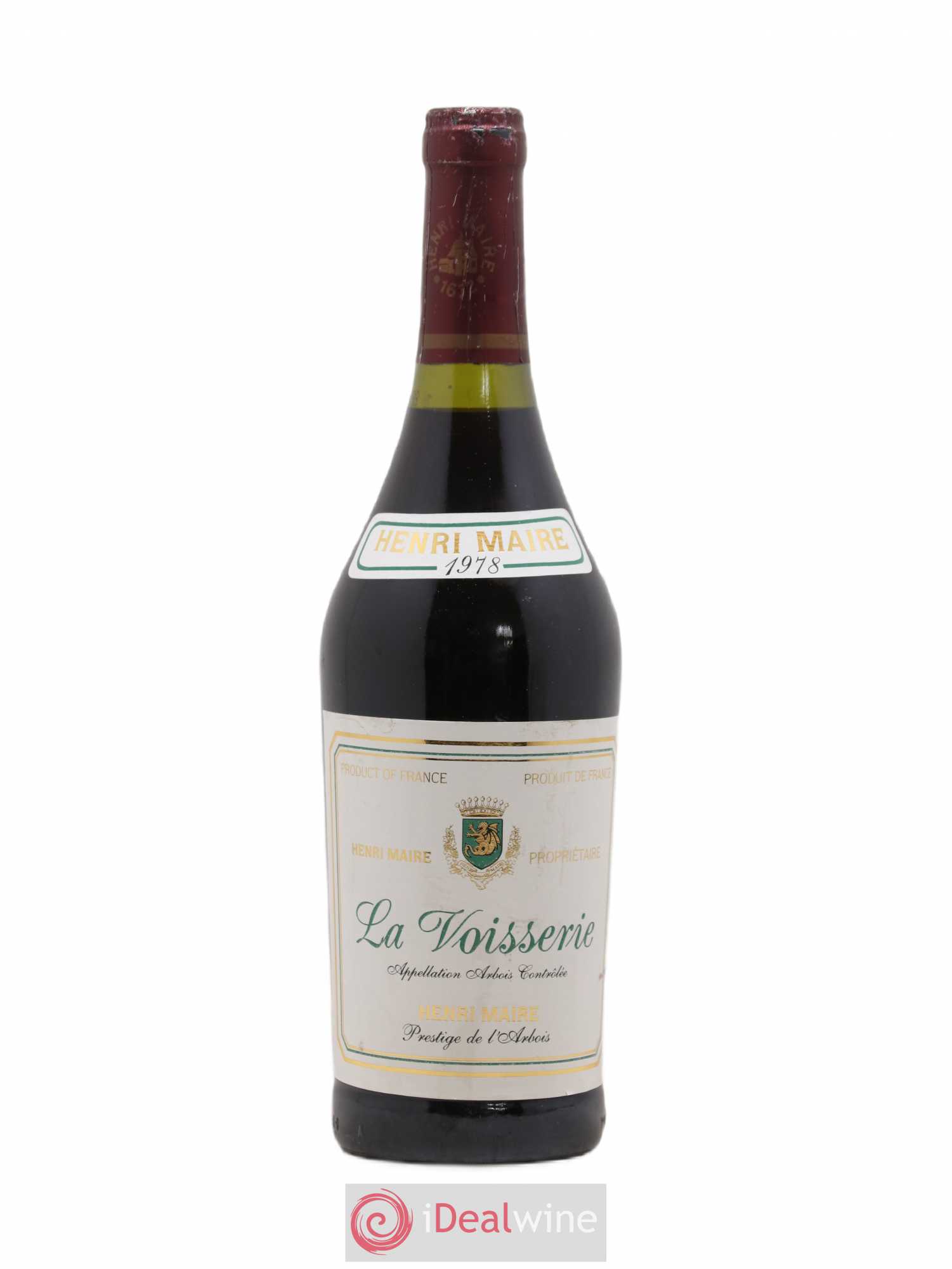 Arbois La Voiserie Henri Maire (sans prix de réserve) 1978 - Posten von 1 Flasche - 0
