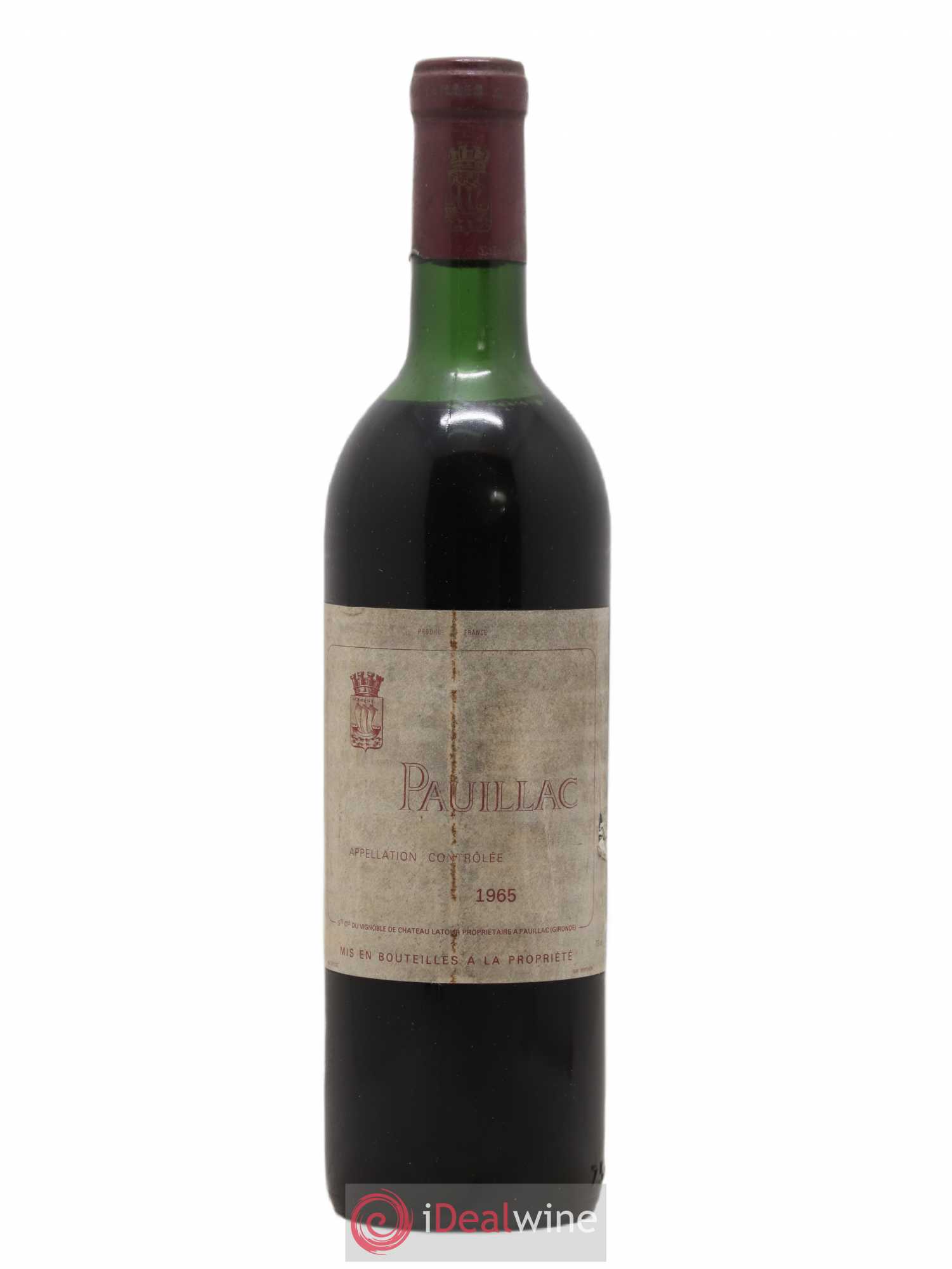 Pauillac de Château Latour 1965 - Lot de 1 bouteille - 0