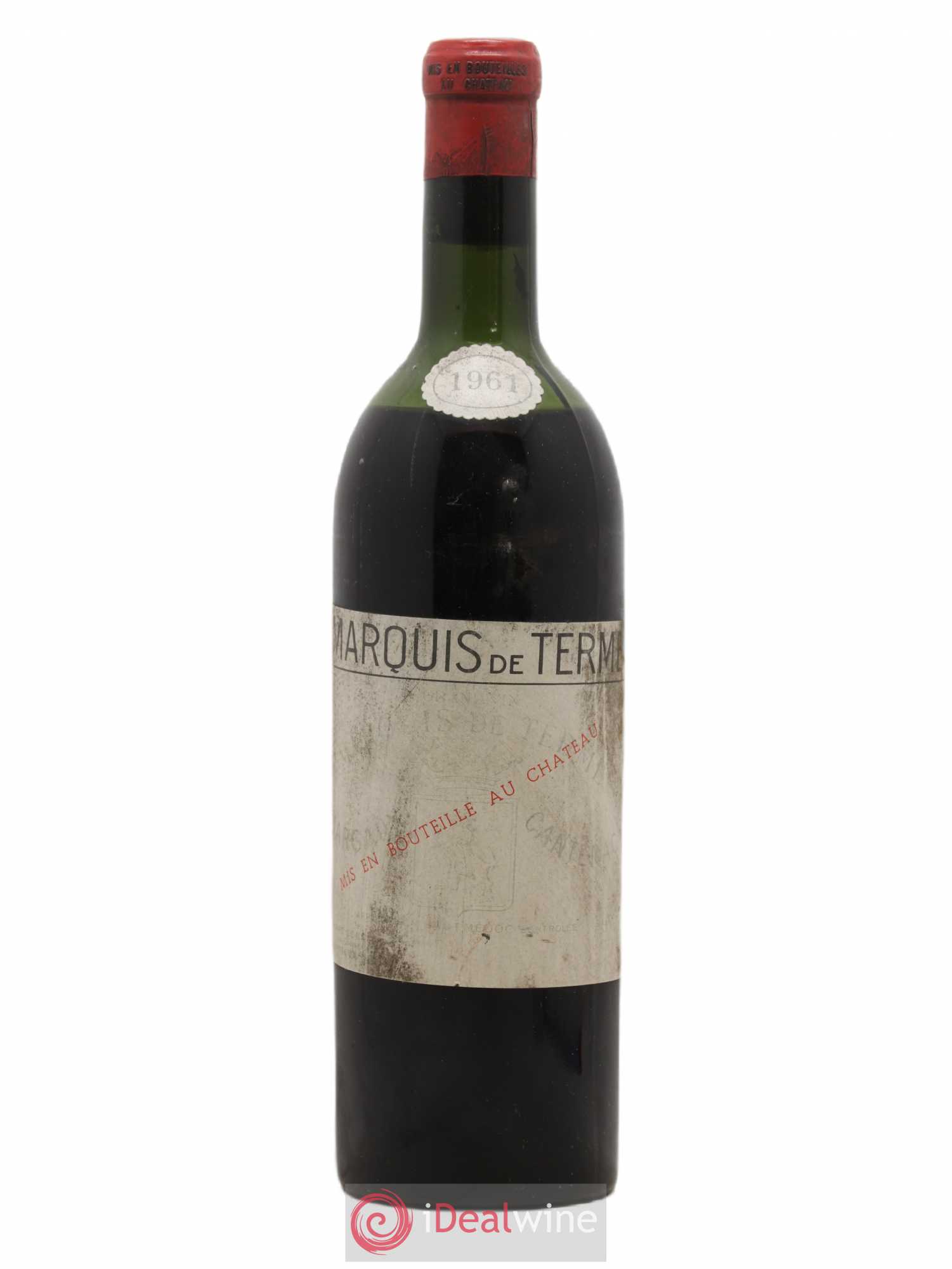 Château Marquis de Terme 4ème Grand Cru Classé 1961 - Lot de 1 bouteille - 0