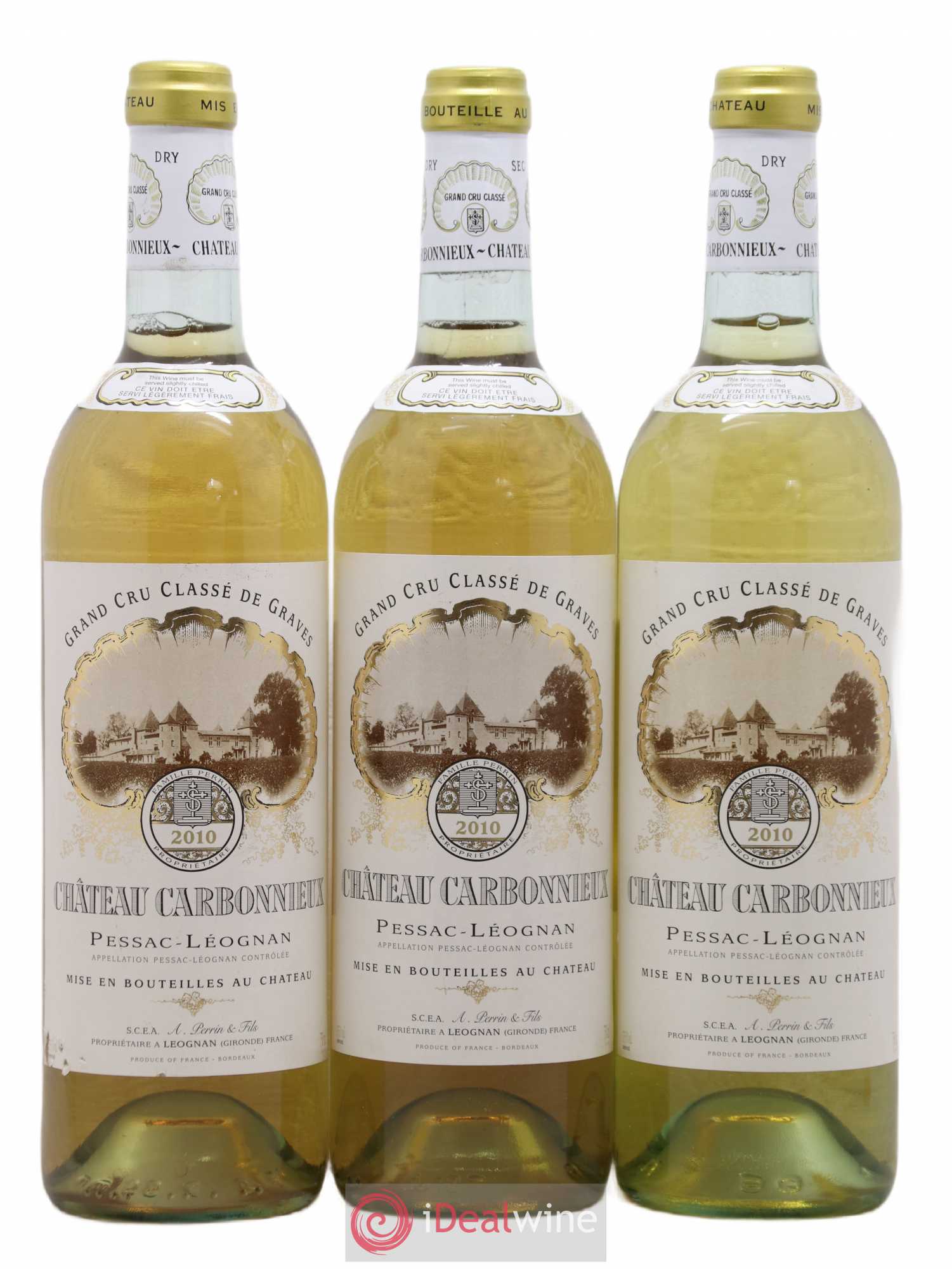 Château Carbonnieux Cru Classé de Graves 2010 - Lot de 3 bouteilles - 0
