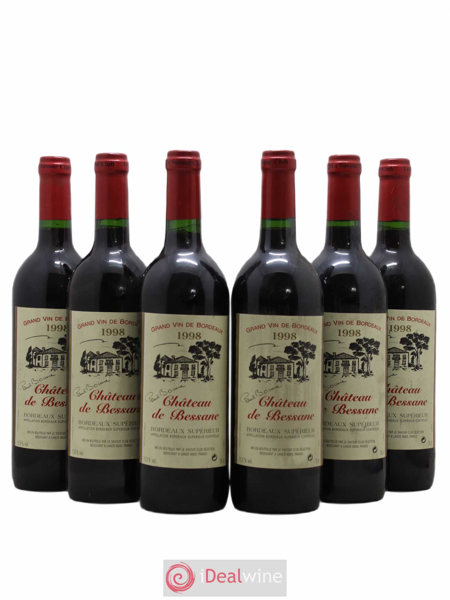 Château La Bessane 1998 - Lot de 6 bouteilles - 0