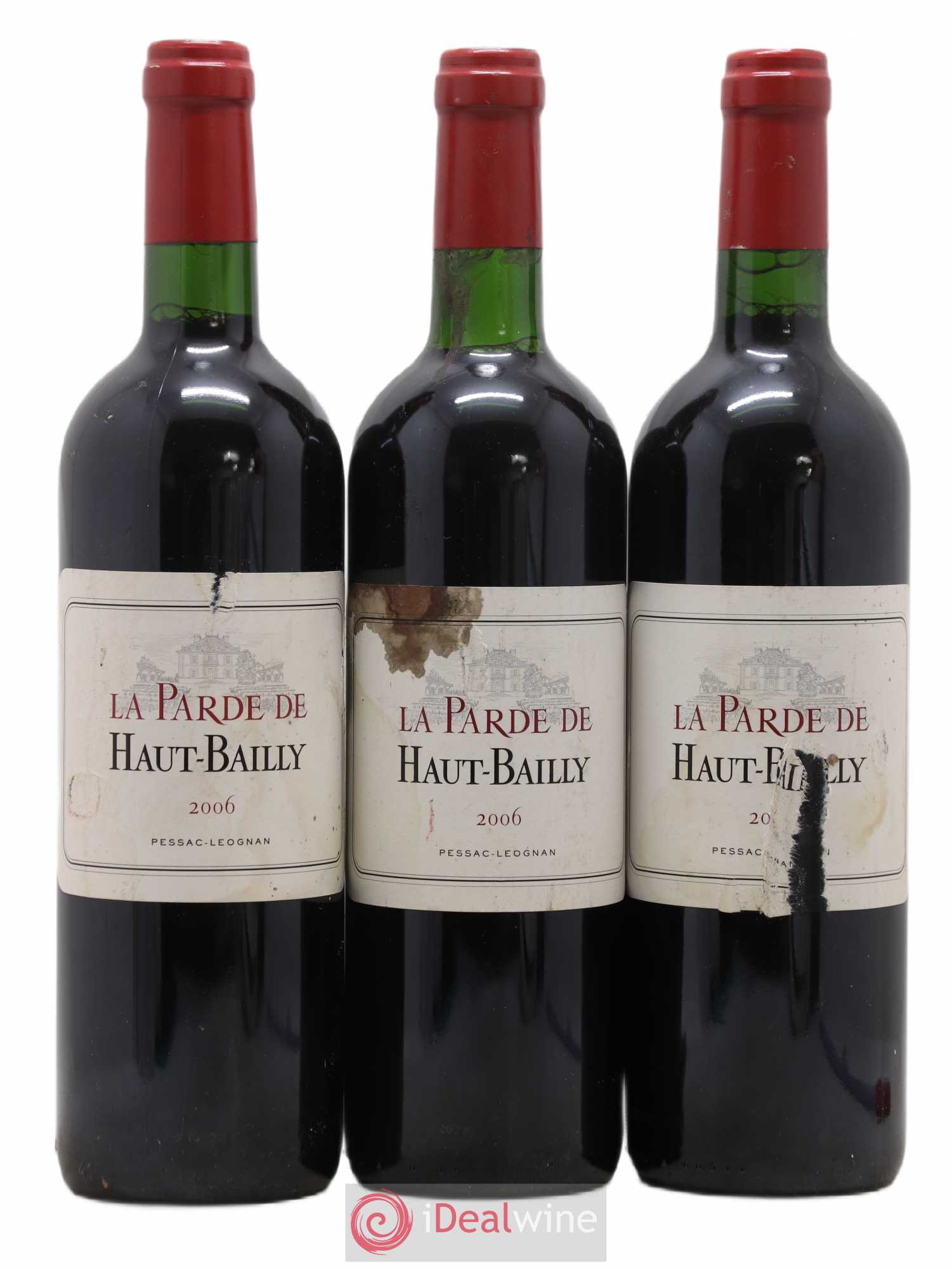 Haut Bailly II (Anciennement La Parde de Haut-Bailly) Second Vin (sans prix de réserve) 2006 - Lot de 3 bouteilles - 0