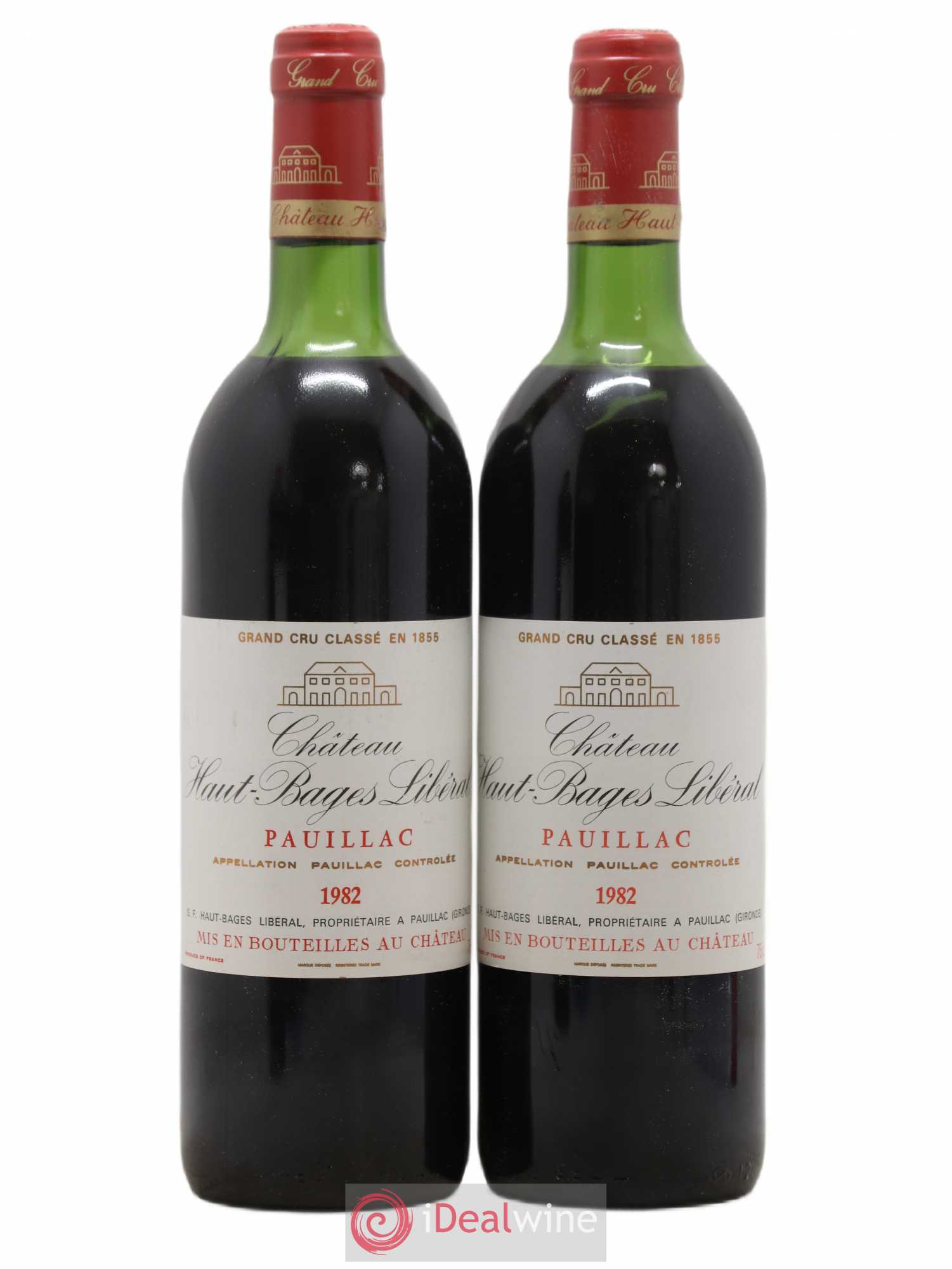 Château Haut Bages Libéral 5ème Grand Cru Classé 1982 - Lot de 2 bouteilles - 0
