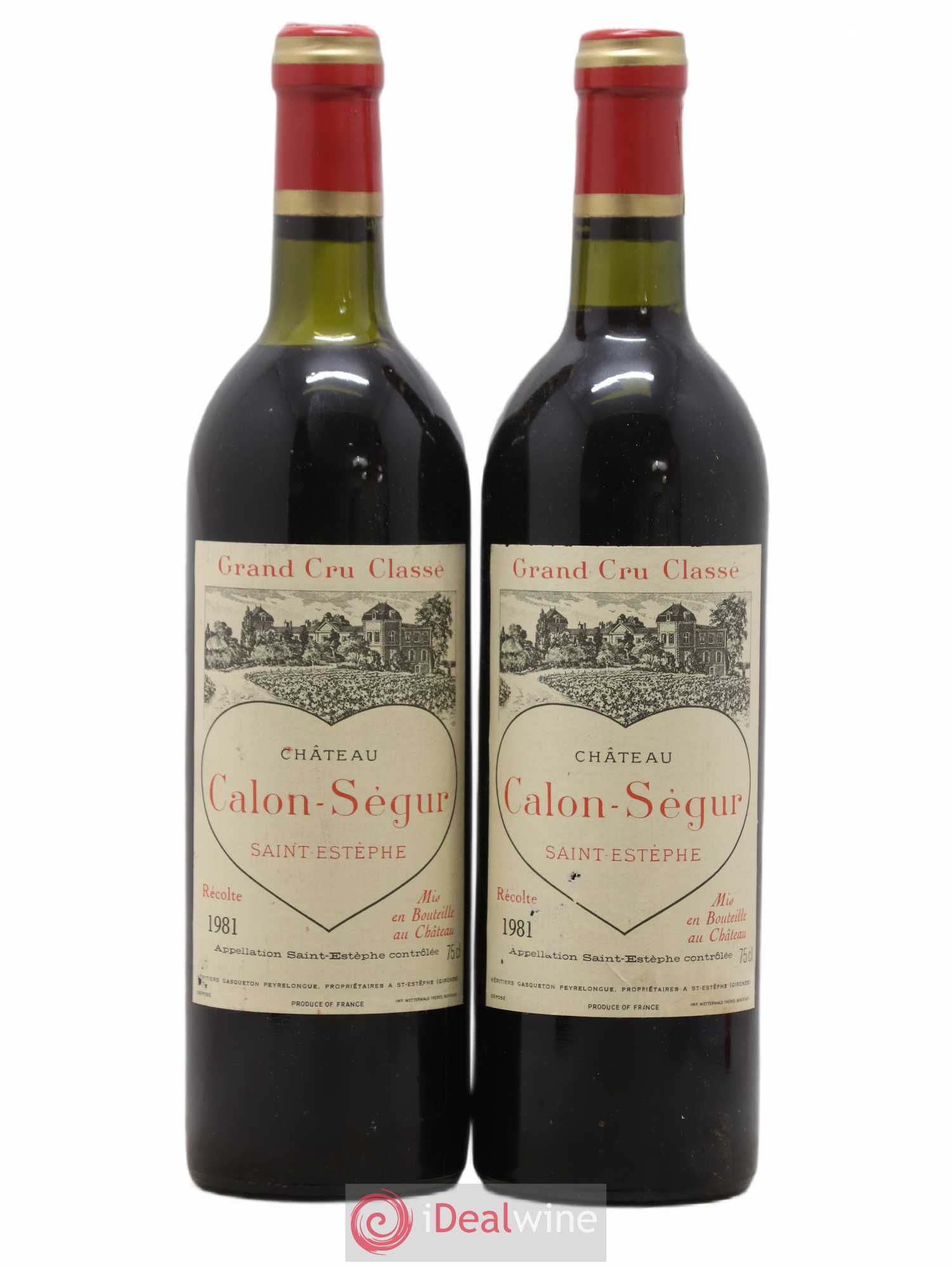 Château Calon Ségur 3ème Grand Cru Classé 1981 - Lot de 2 bouteilles - 0