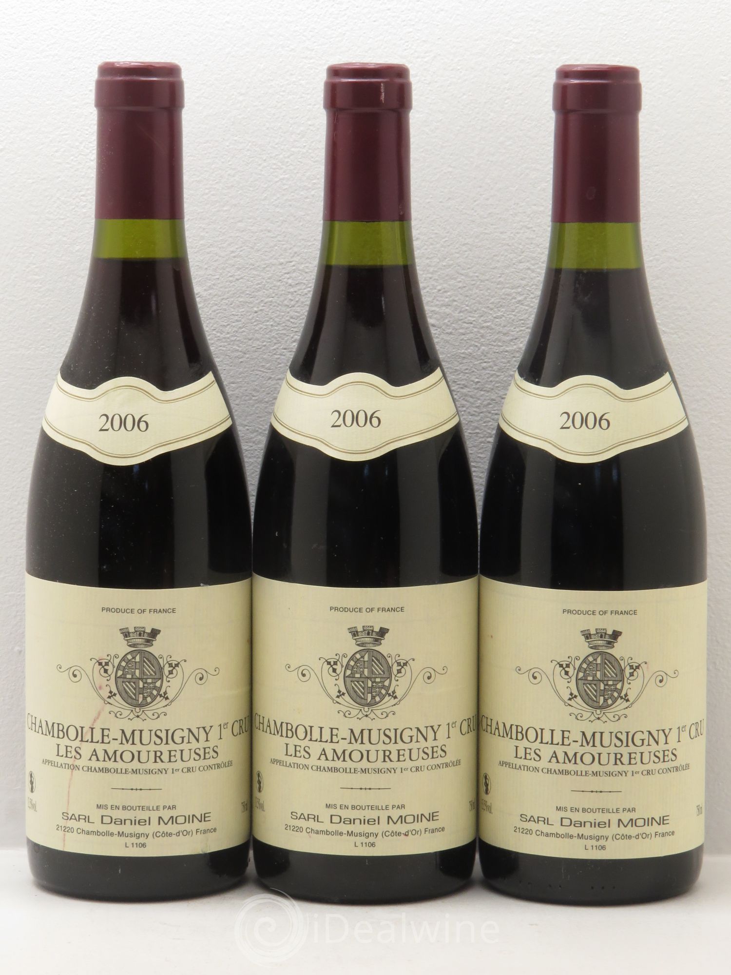 Chambolle-Musigny 1er Cru Daniel Moine 2006 - Lot de 3 bouteilles - 0