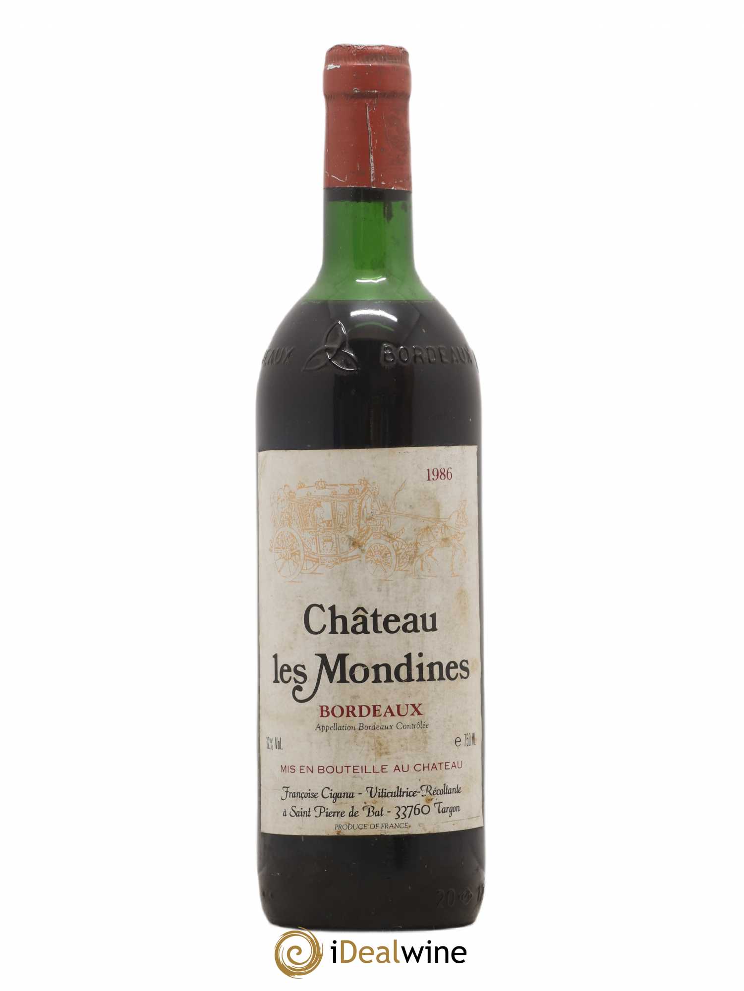Bordeaux Château Les Mondines (sans prix de réserve) 1986 - Posten von 1 Flasche - 0