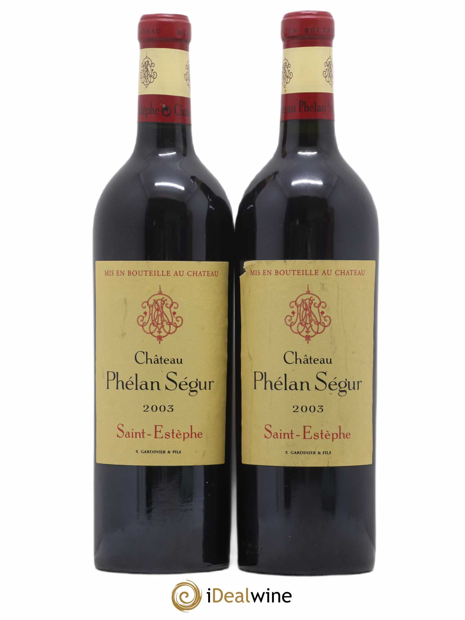 Château Phélan Ségur 2003 - Lot de 2 bouteilles - 0