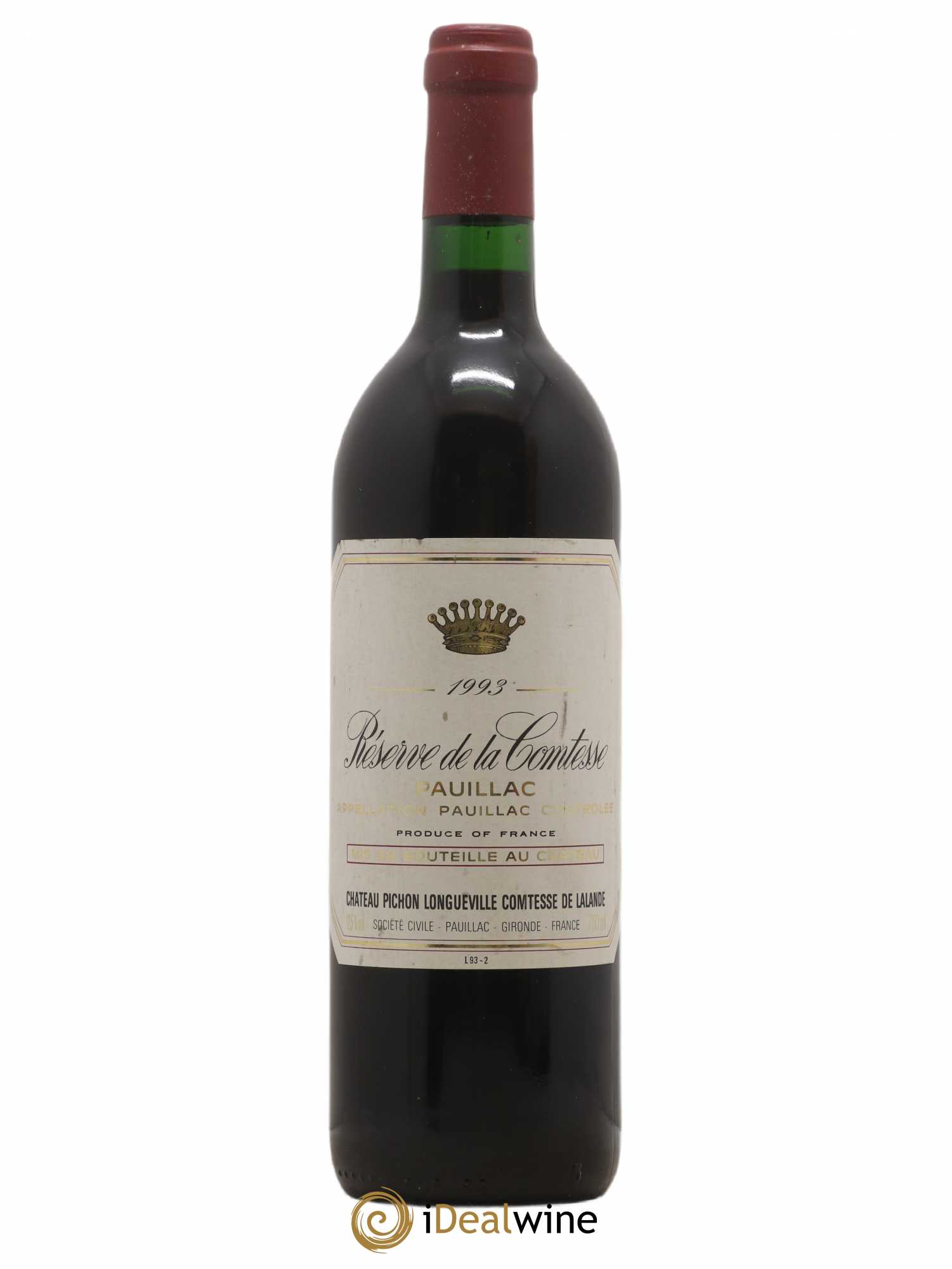 Réserve de la Comtesse Second Vin 1993 - Lot de 1 bouteille - 0