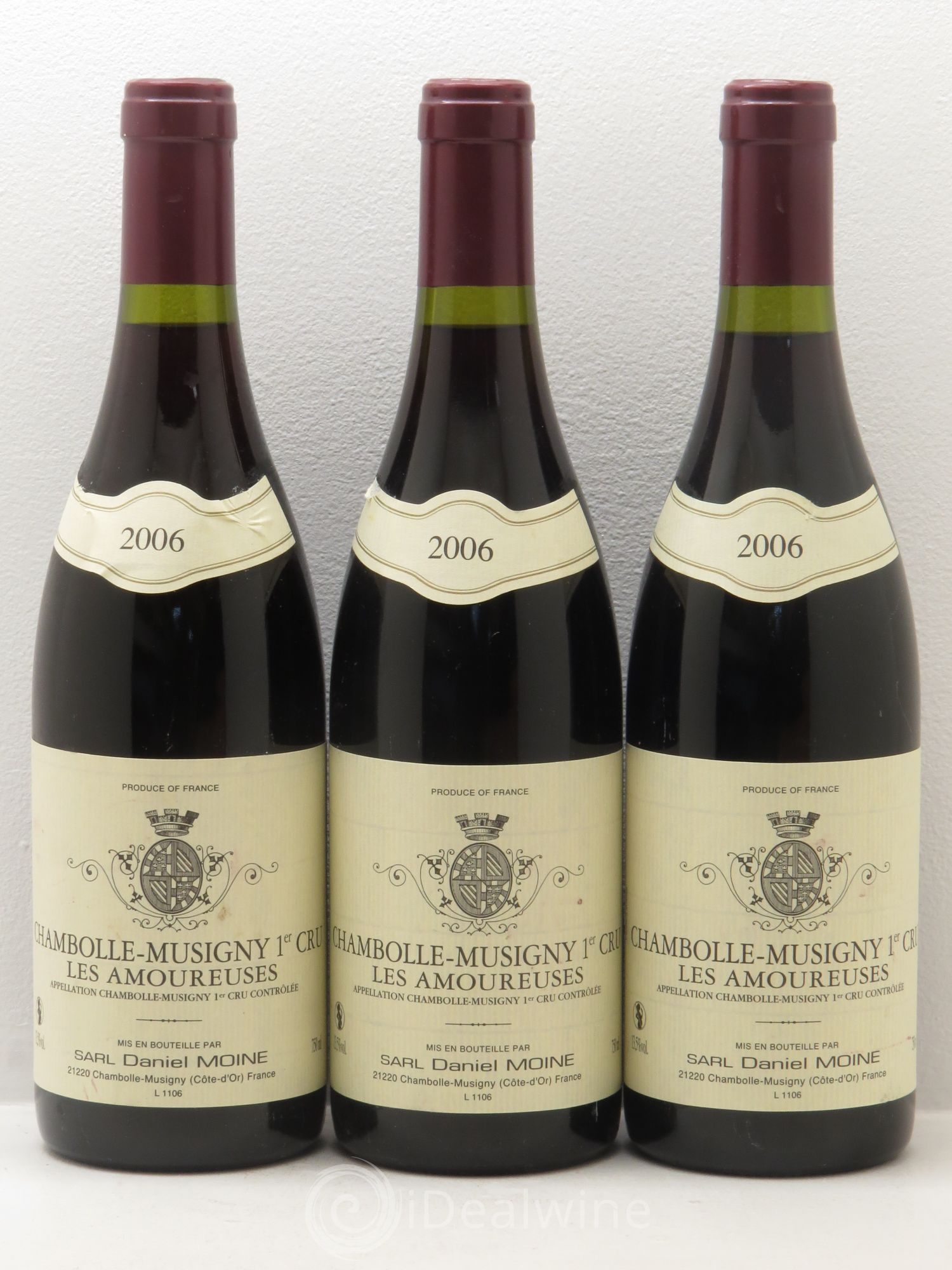 Chambolle-Musigny 1er Cru Daniel Moine 2006 - Lot de 3 bouteilles - 0