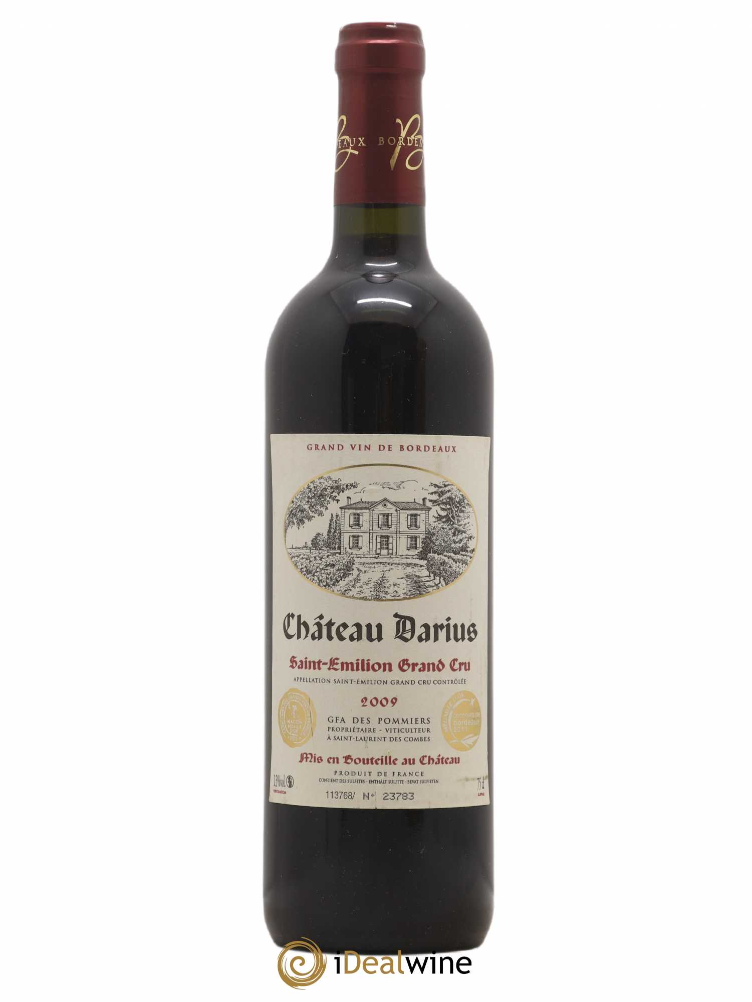 Saint-Émilion Grand Cru Château Darius 2009 - Lot de 1 bouteille - 0
