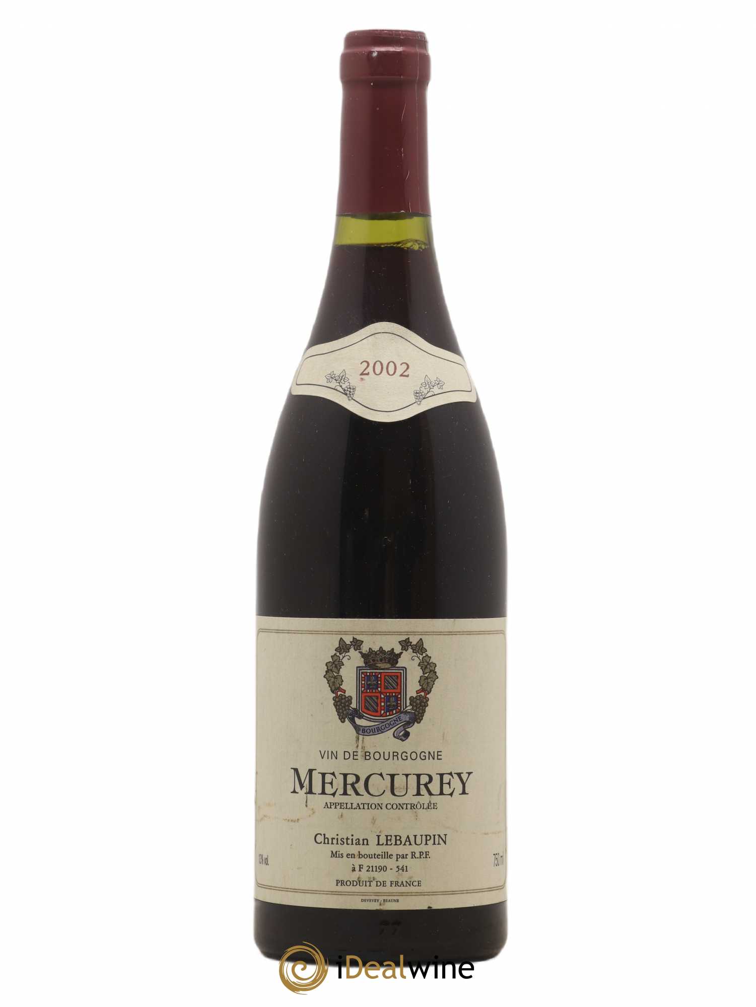 Mercurey Domaine Christian Lebaupin 2002 - Posten von 1 Flasche - 0