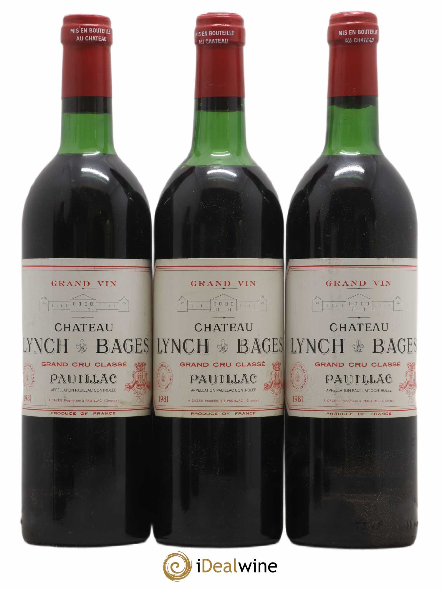 Château Lynch Bages 5ème Grand Cru Classé 1981 - Lot de 5 bouteilles - 1