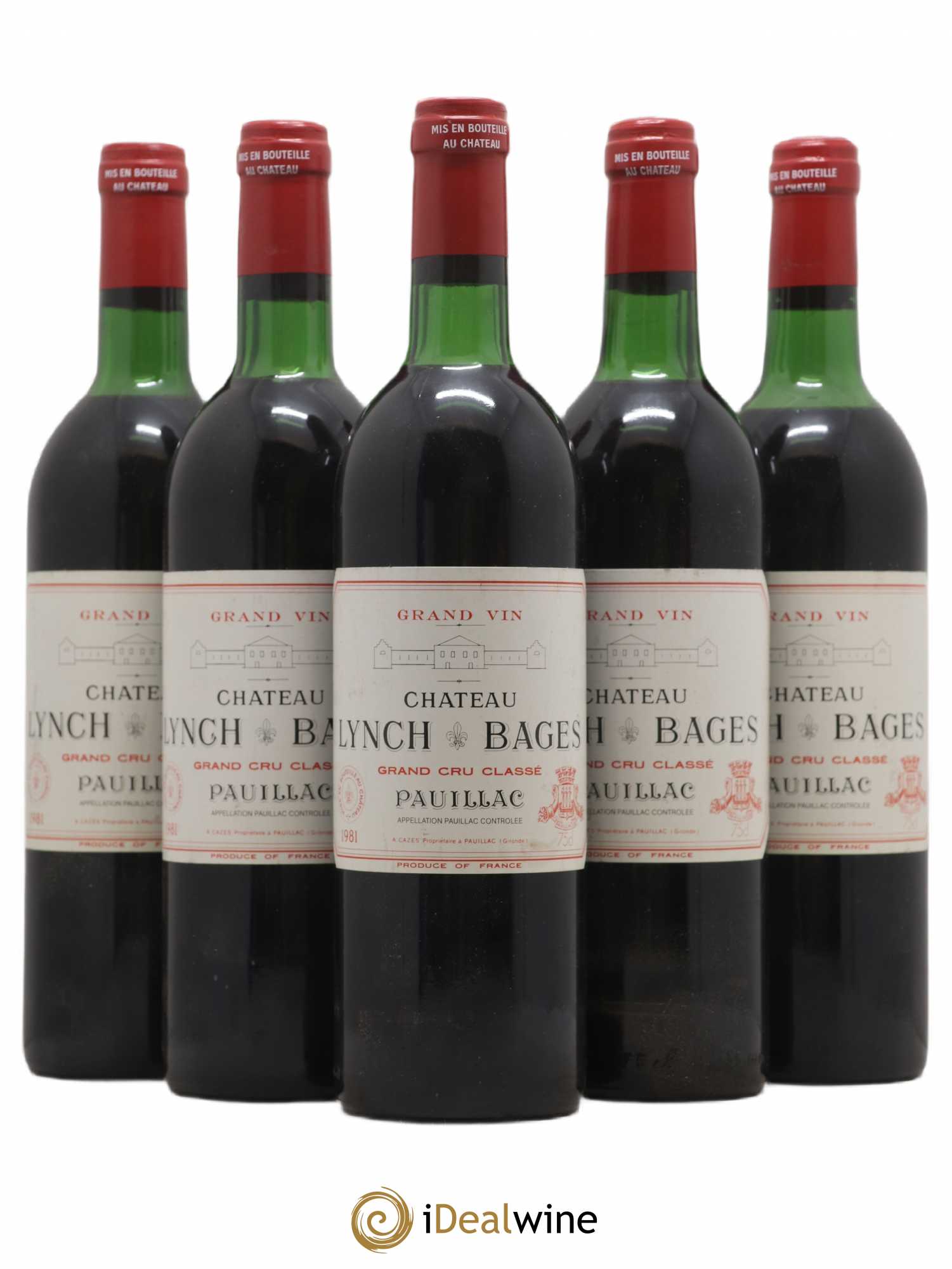 Château Lynch Bages 5ème Grand Cru Classé 1981 - Lot de 5 bouteilles - 0