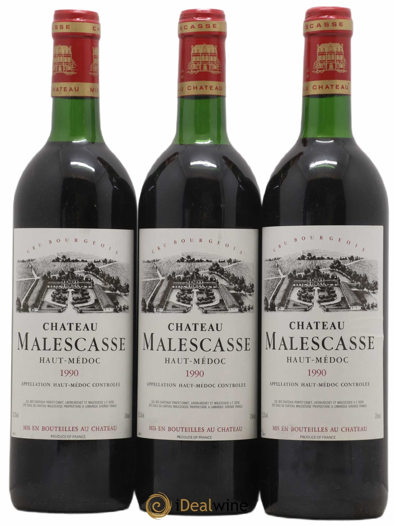 Château Malescasse Cru Bourgeois Exceptionnel 1990 - Lot de 6 bouteilles - 1