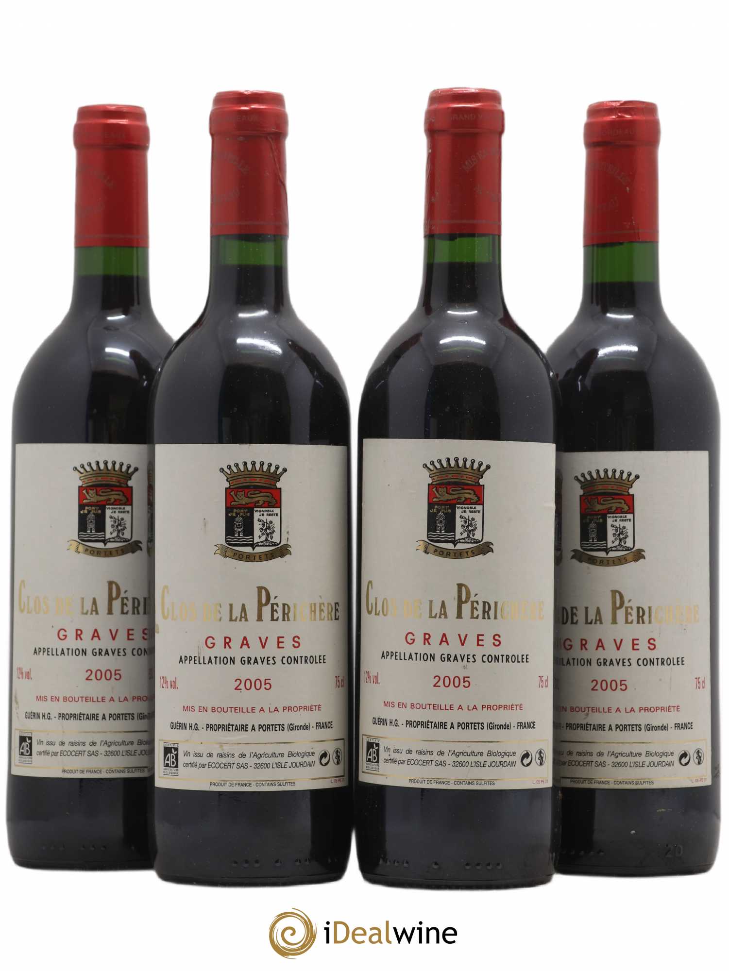 Graves Clos de la Périchère 2005 - Lot de 4 bouteilles - 0