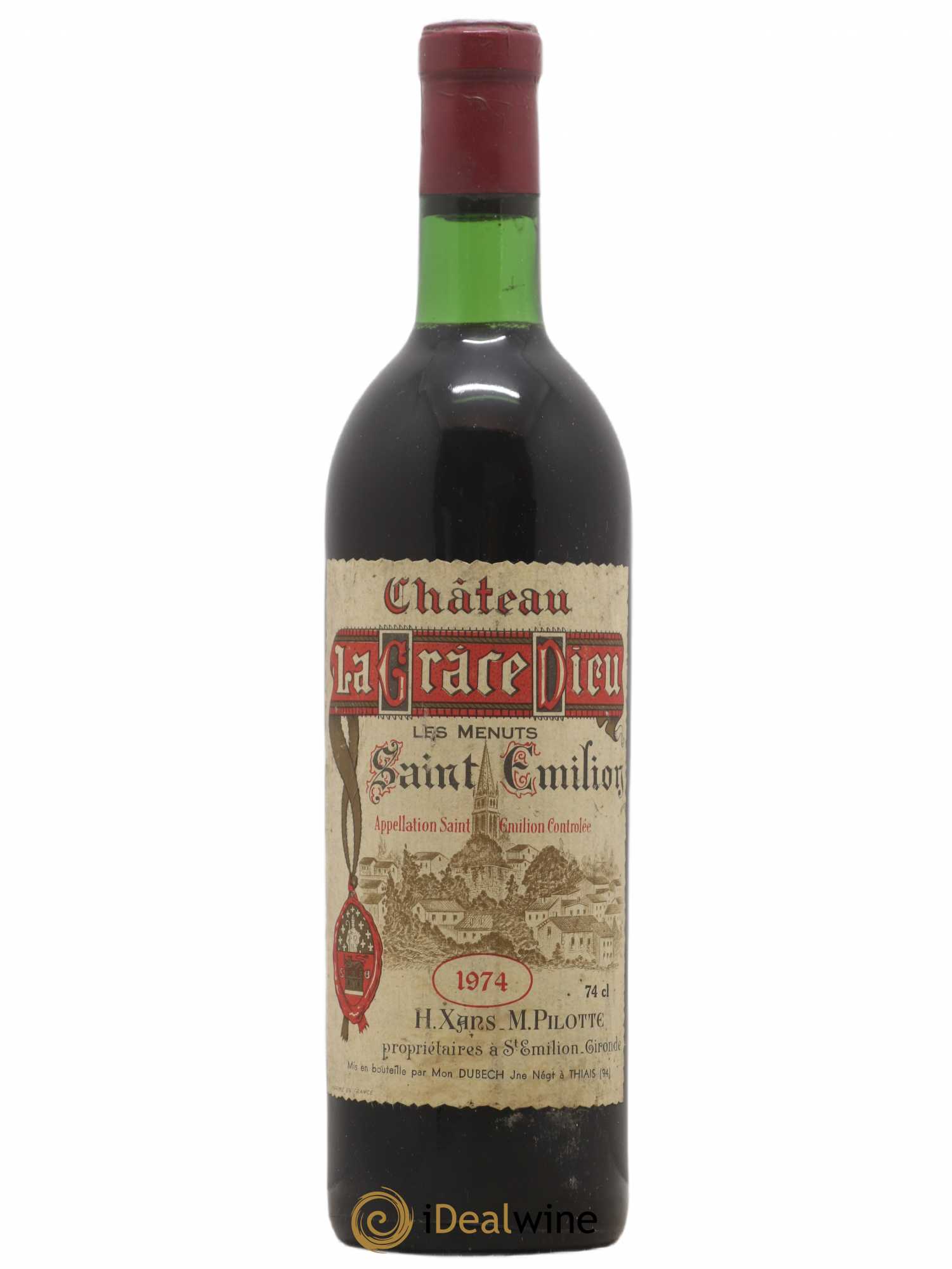 Château la Grâce Dieu les Menuts 1974 - Lot de 1 bouteille - 0