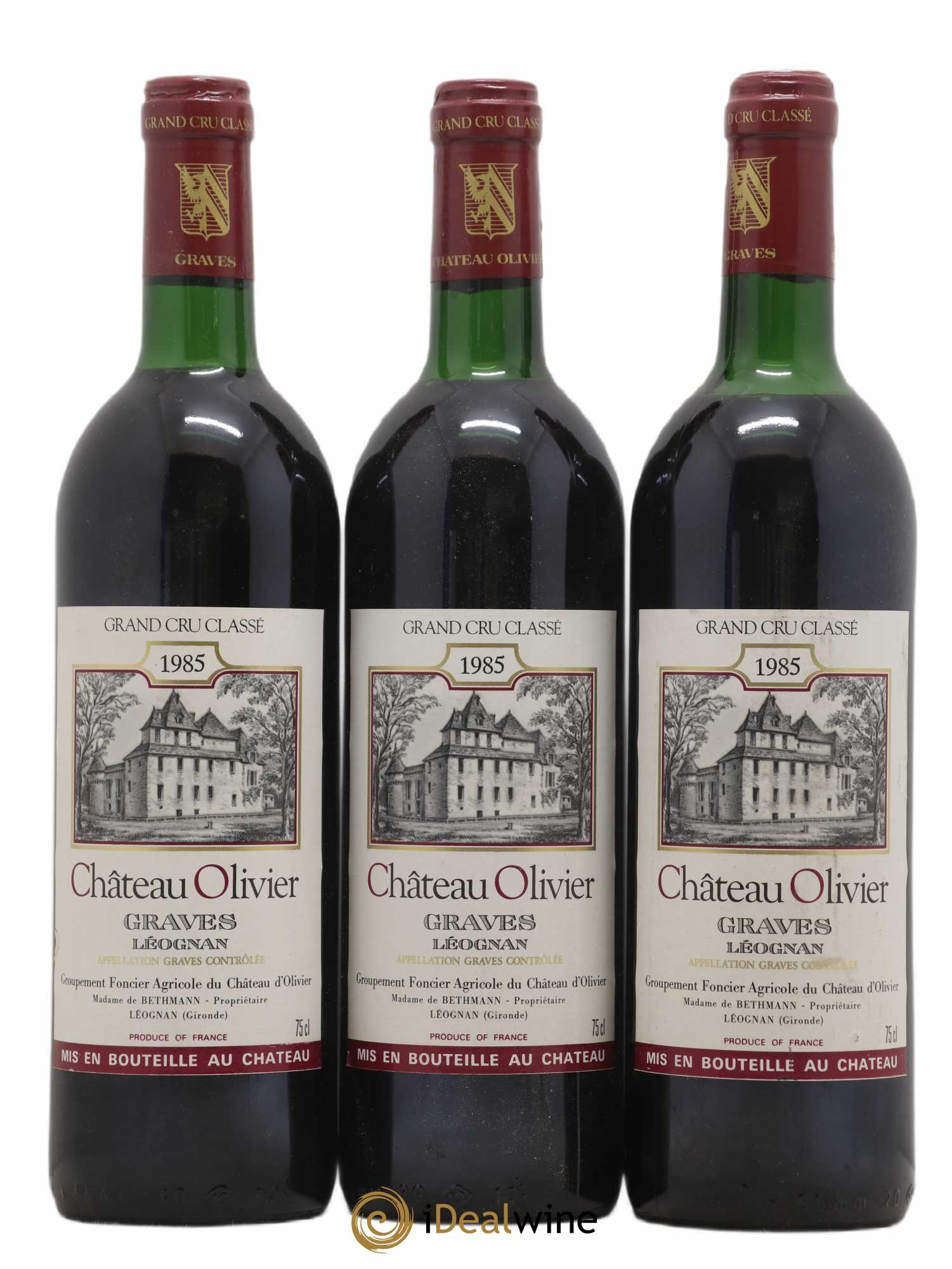 Château Olivier Cru Classé de Graves 1985 - Lot de 6 bouteilles - 2
