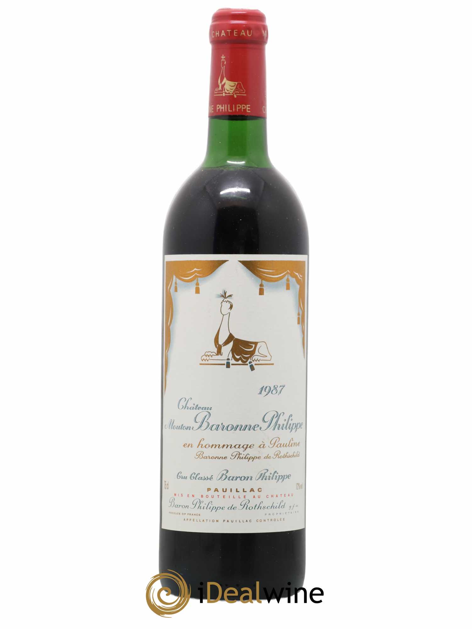 Château d' Armailhac - Mouton Baron(ne) Philippe 5ème Grand Cru Classé 1987 - Lot de 1 bouteille - 0