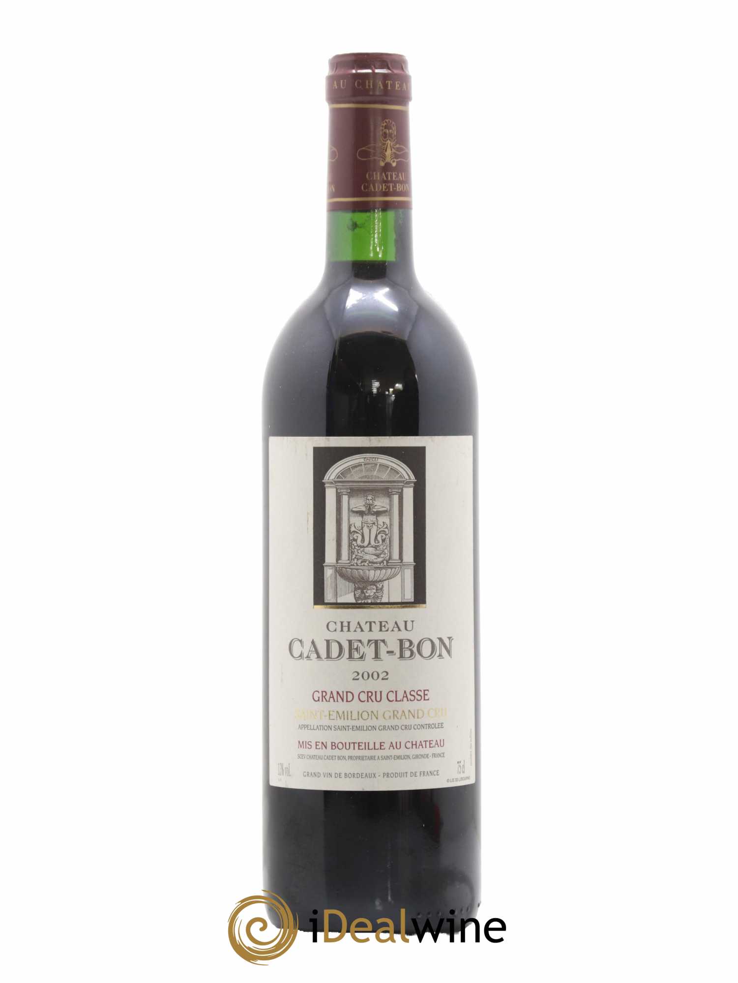 Château Cadet Bon Grand Cru Classé 2002 - Lot de 1 bouteille - 0