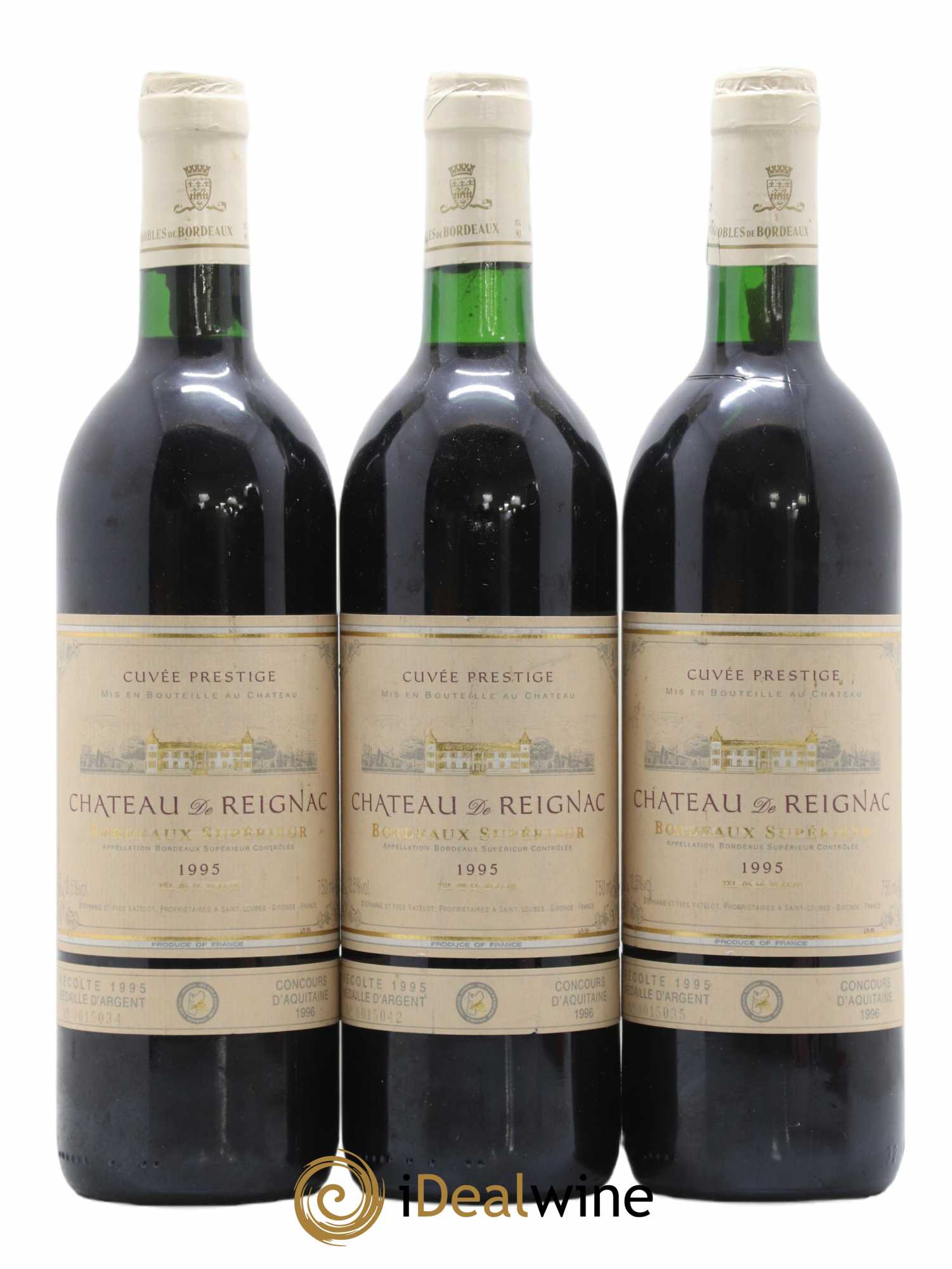 Grand vin de Reignac Cuvée Prestige 1995 - Lot de 3 bouteilles - 0