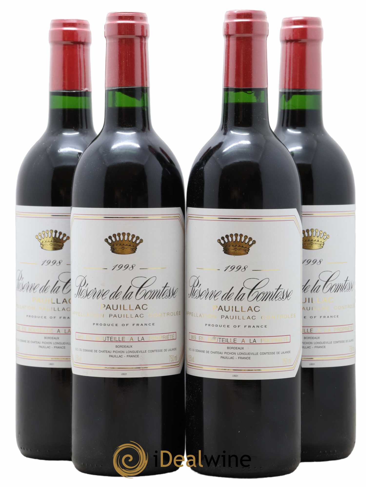 Réserve de la Comtesse Second Vin 1998 - Lot de 4 bouteilles - 0