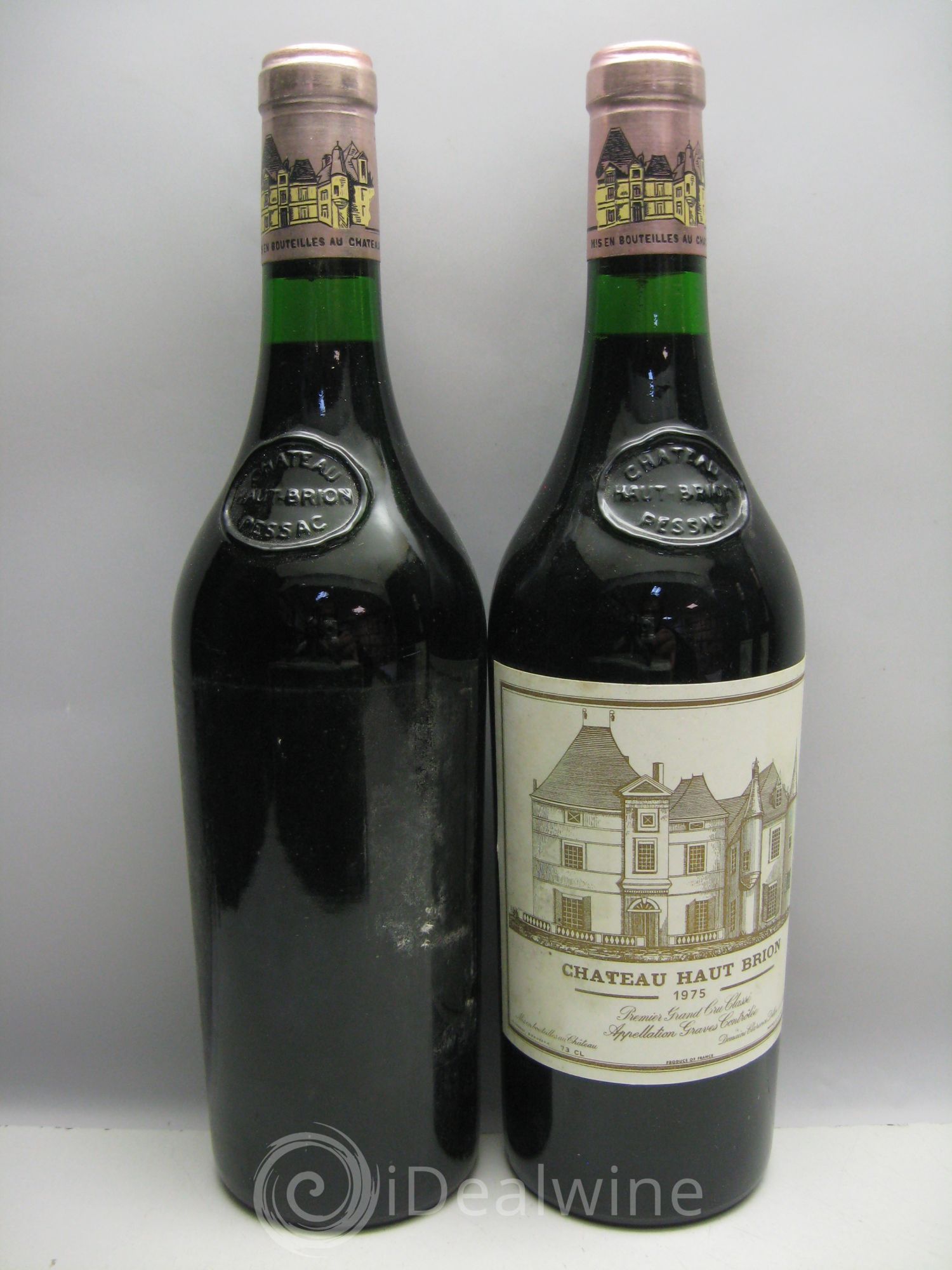 Château Haut Brion 1er Grand Cru Classé (2étiq.lég.griffées) 1975 - Lot de 6 bouteilles - 1