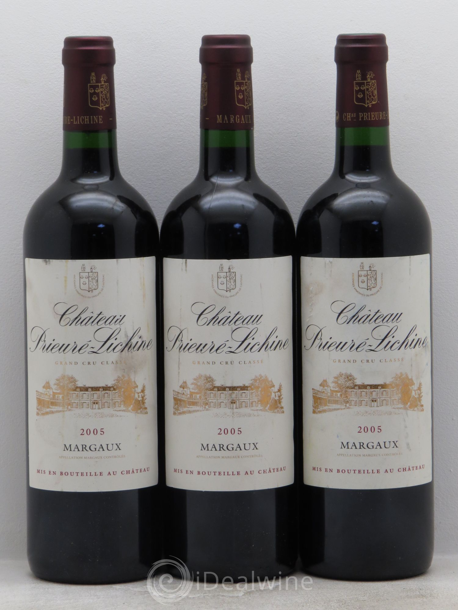 Château Prieuré Lichine 4ème Grand Cru Classé 2005 - Lot de 3 bouteilles - 0