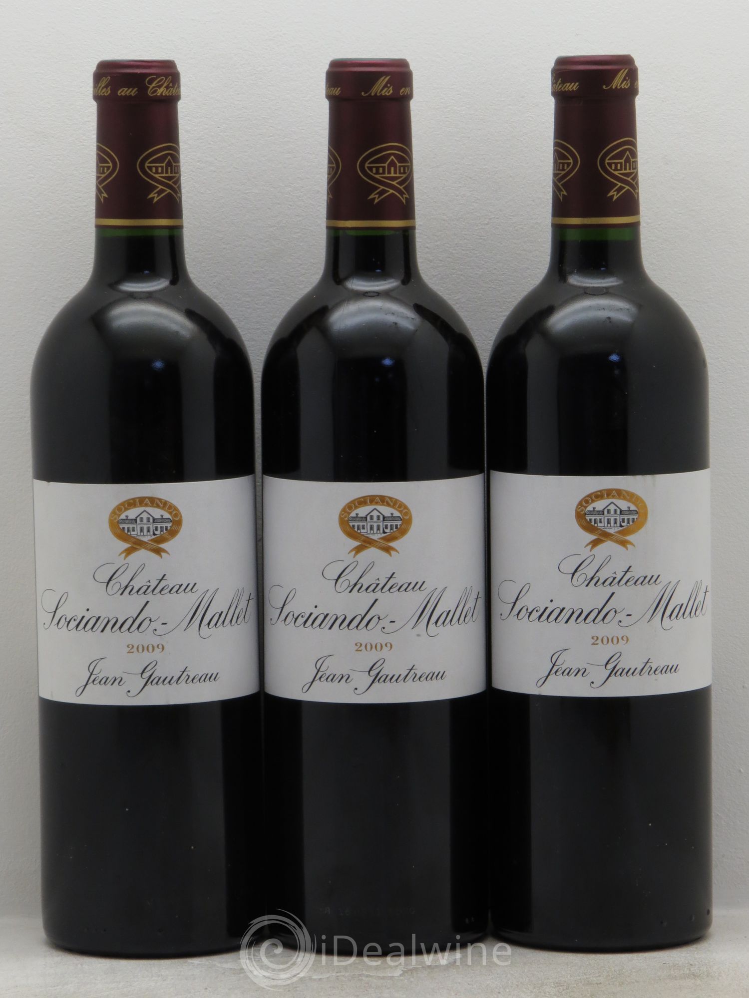 Château Sociando Mallet 2009 - Lot de 3 bouteilles - 0