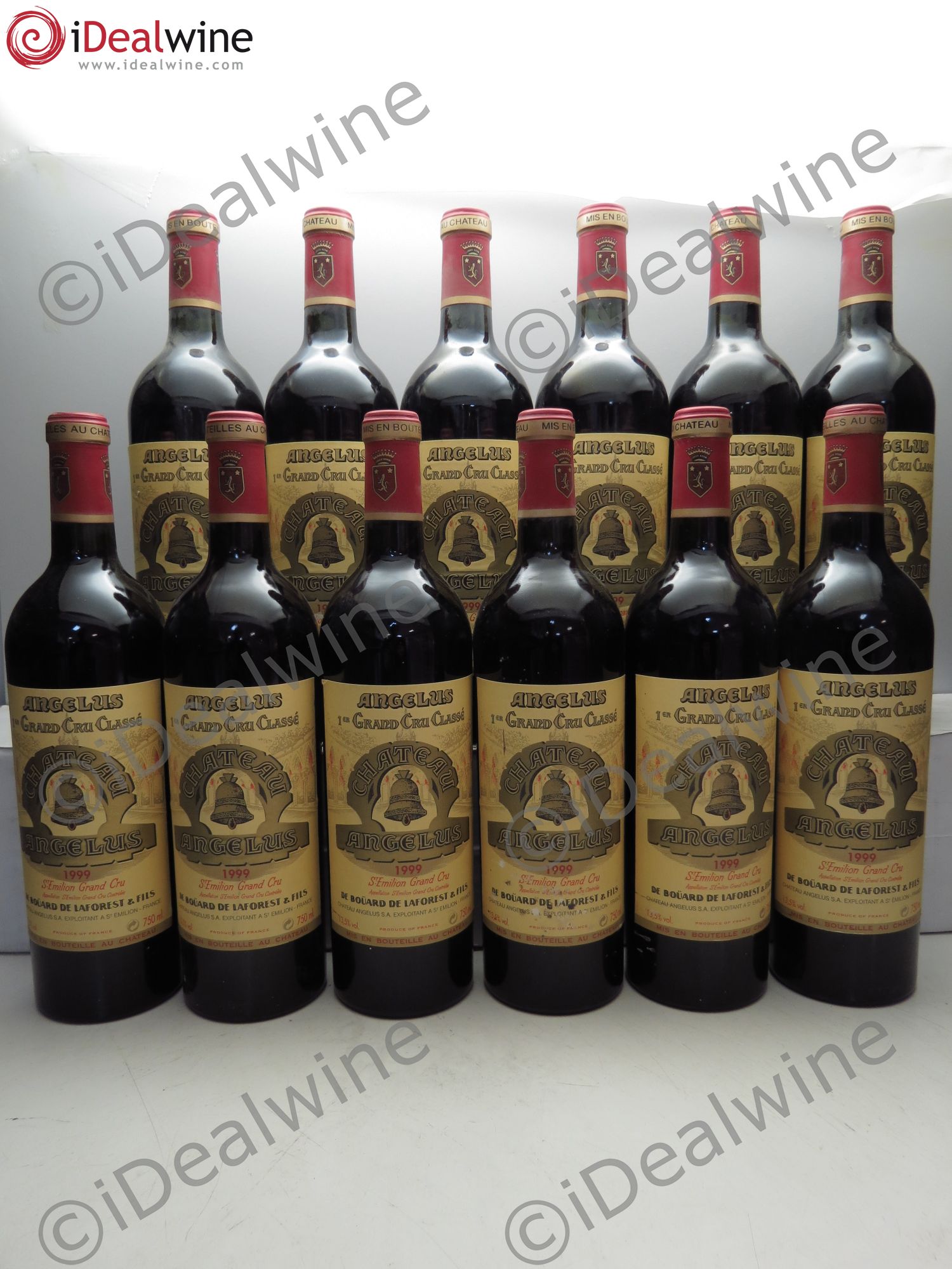 Château Angélus 1er Grand Cru Classé A 1999 - Lot de 12 bouteilles - 0
