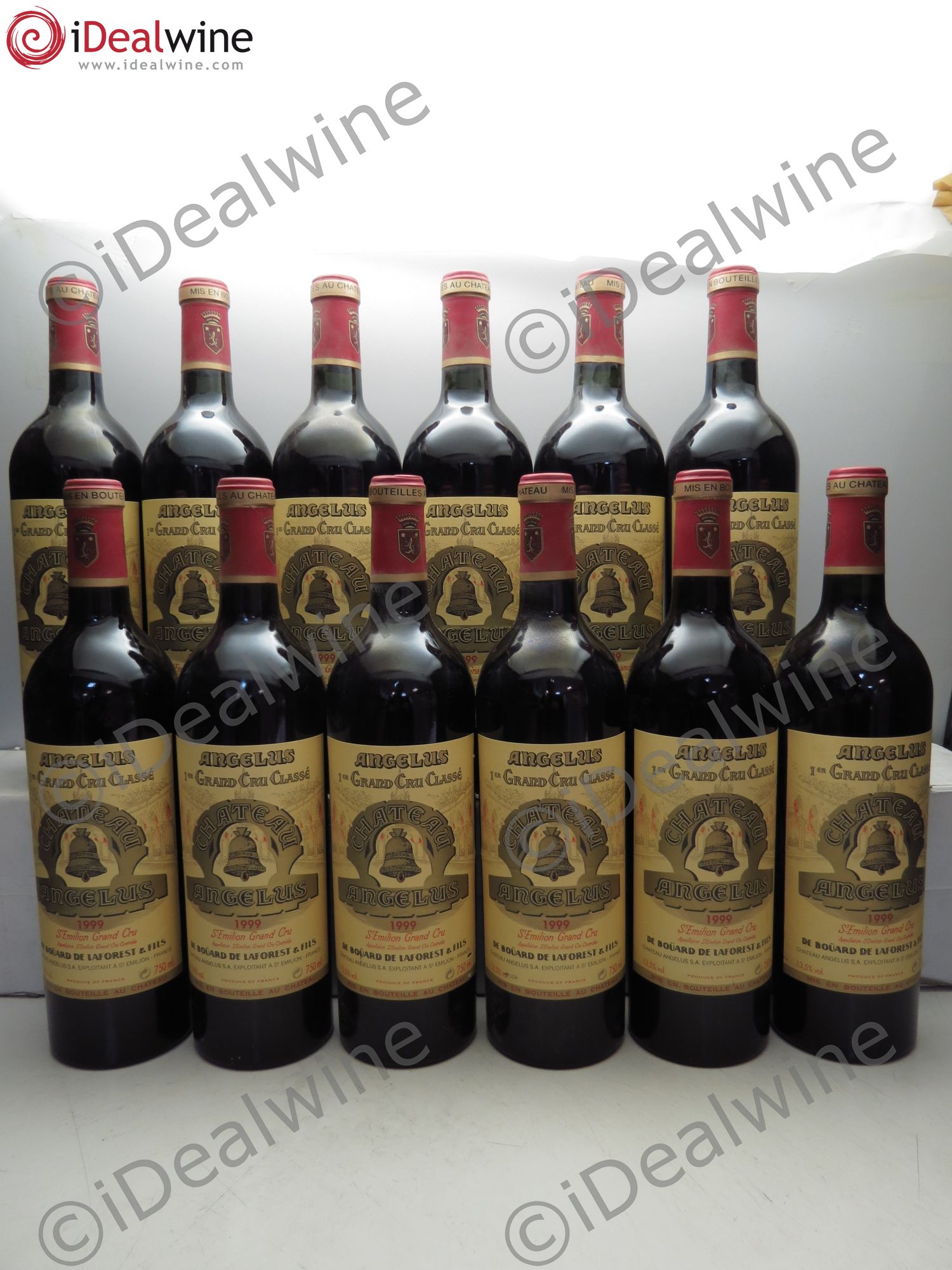Château Angélus 1er Grand Cru Classé A 1999 - Lot de 12 bouteilles - 0