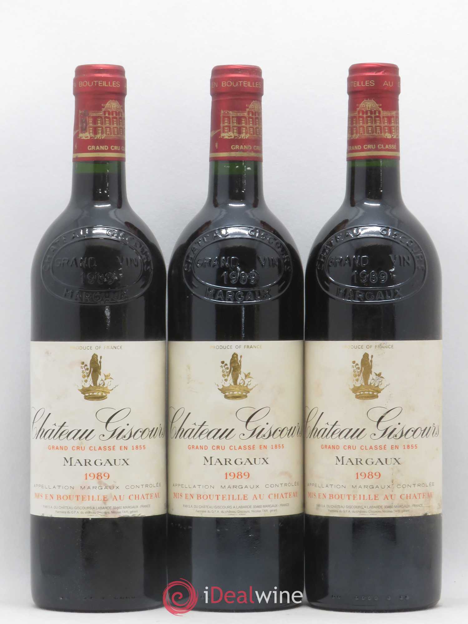 Château Giscours 3ème Grand Cru Classé 1989 - Lot de 3 bouteilles - 0