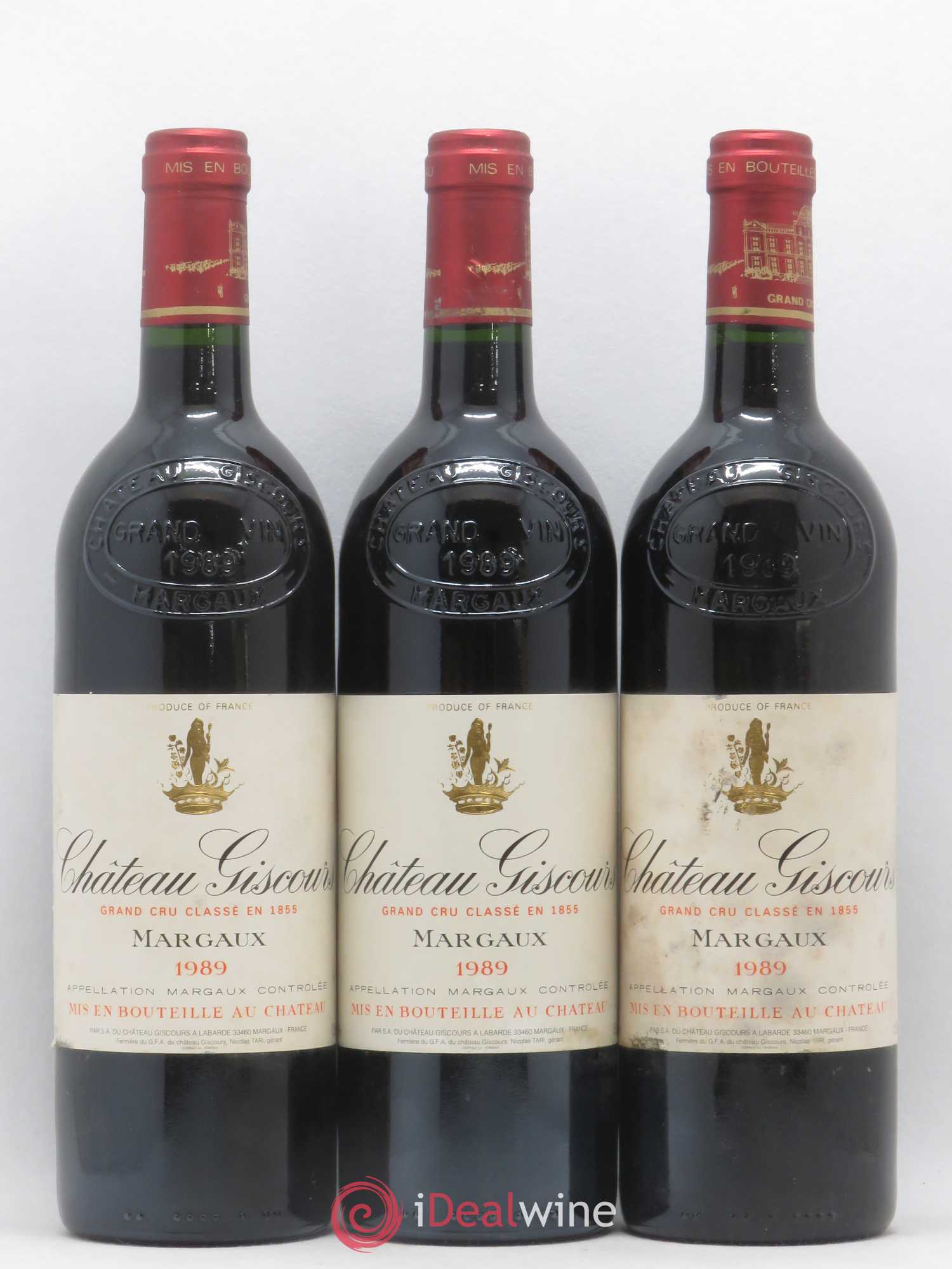 Château Giscours 3ème Grand Cru Classé 1989 - Lot de 3 bouteilles - 0