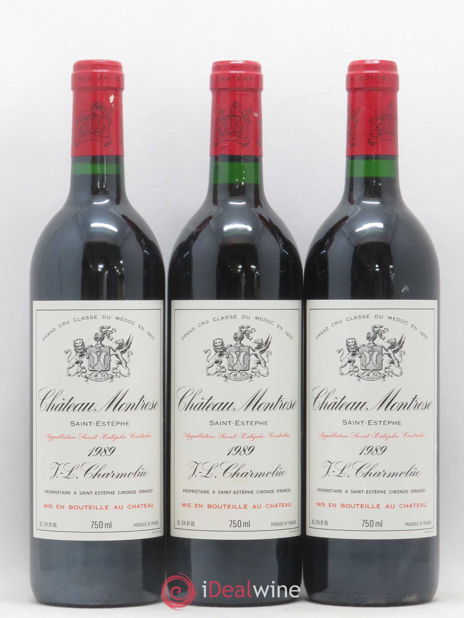 Château Montrose 2ème Grand Cru Classé 1989 - Lot de 3 bouteilles - 0