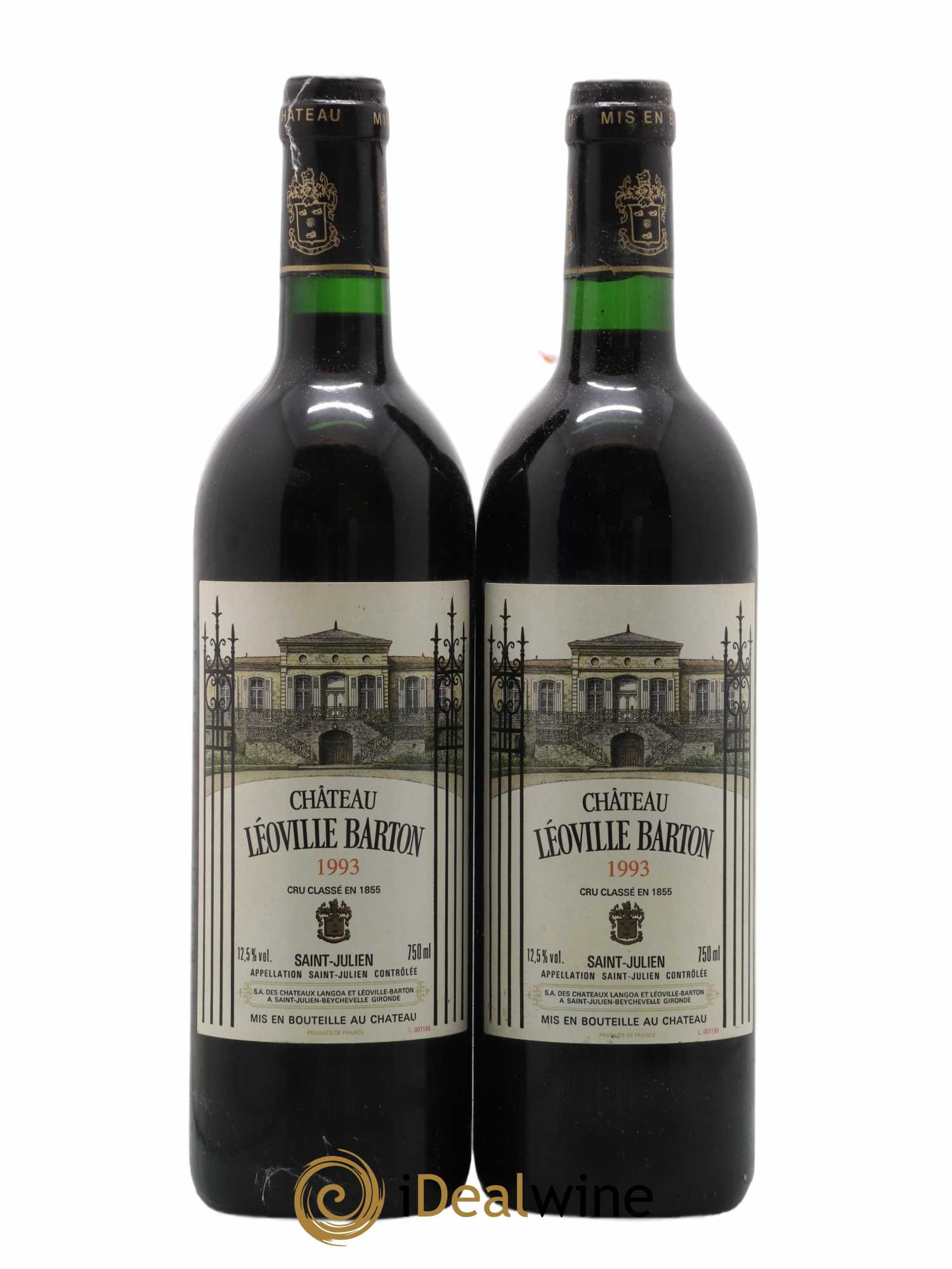 Château Léoville Barton 2ème Grand Cru Classé 1993 - Lot de 2 bouteilles - 0