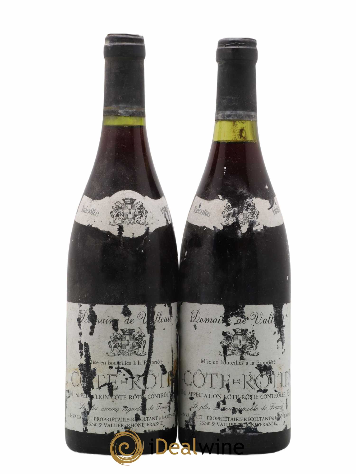 Côte-Rôtie Domaine L De Vallouit 1989 - Posten von 2 Flaschen - 0