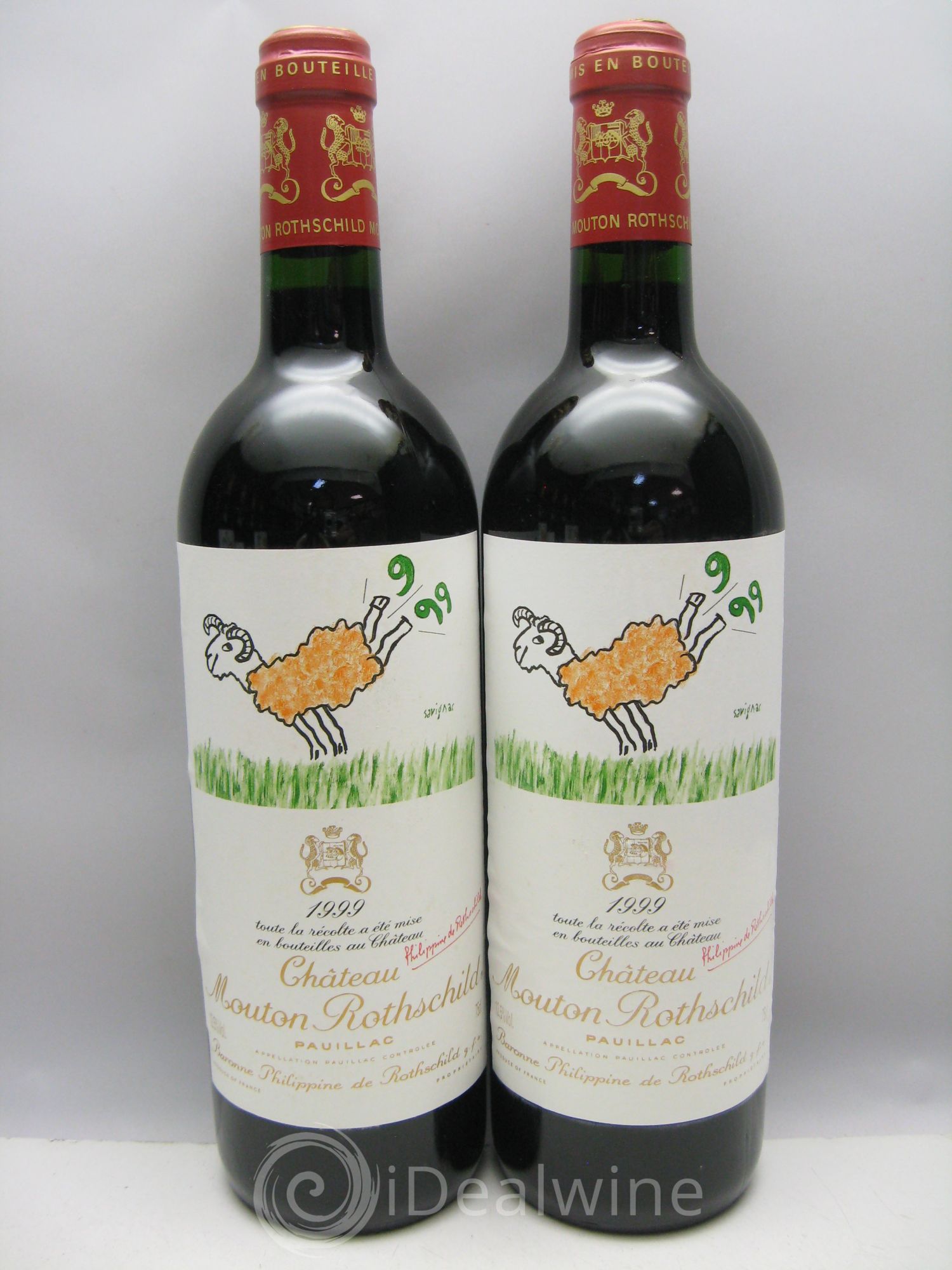 Château Mouton Rothschild 1er Grand Cru Classé 1999 - Lot de 6 bouteilles - 0