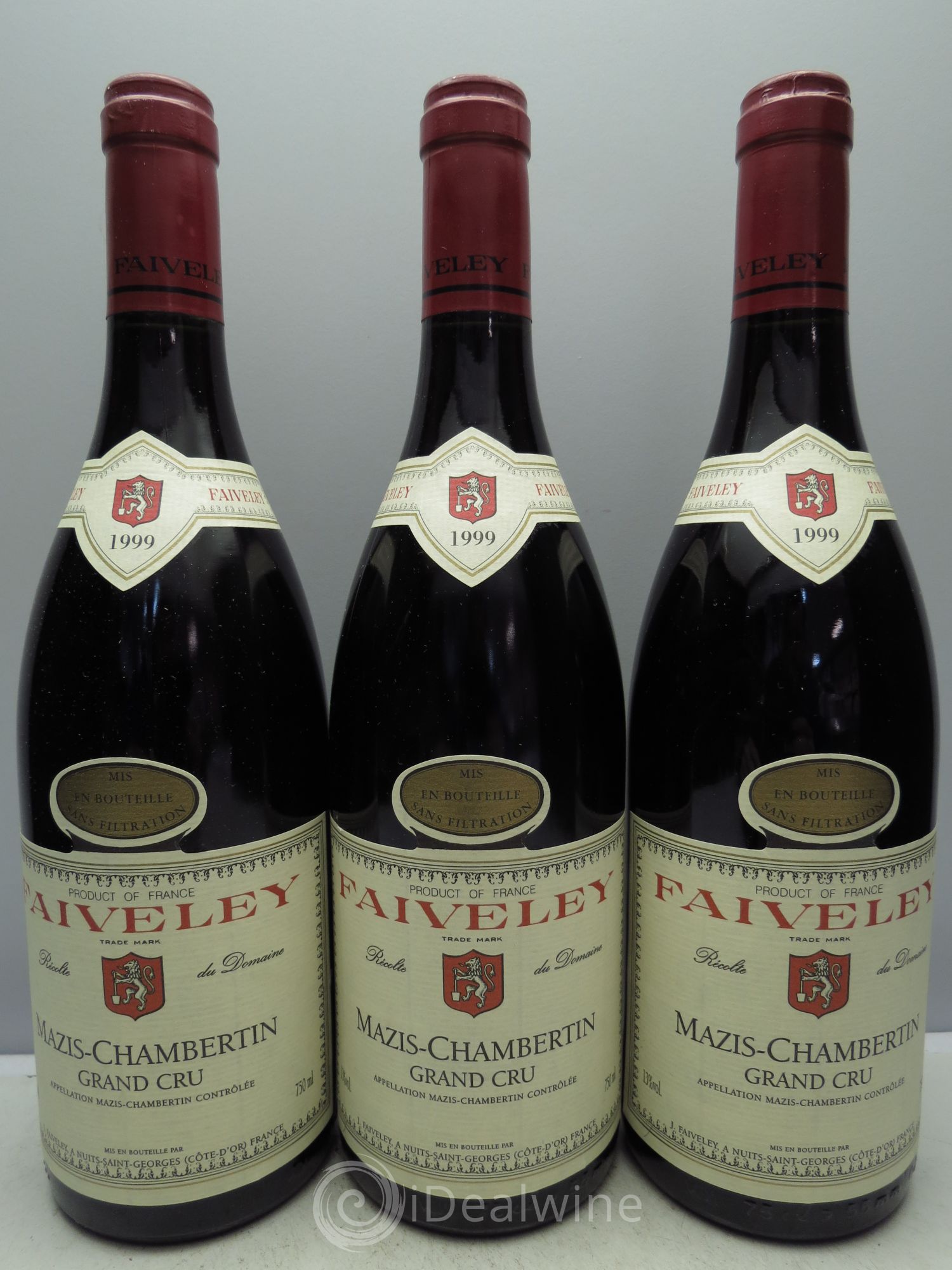 Mazis-Chambertin Grand Cru Faiveley 1999 - Lot de 3 bouteilles - 0