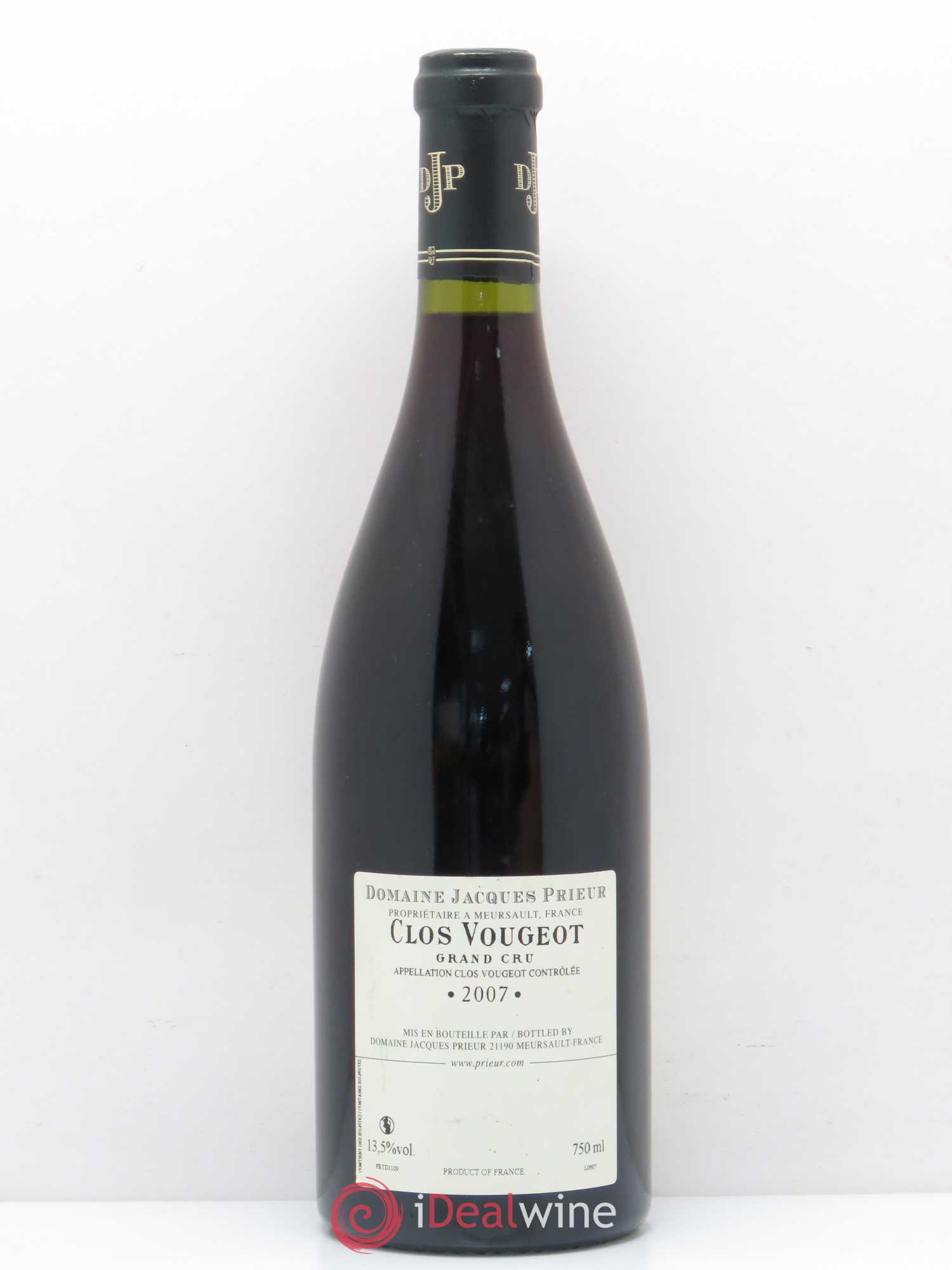 Clos de Vougeot Grand Cru Jacques Prieur (Domaine) 2007 - Lot de 1 bouteille - 1