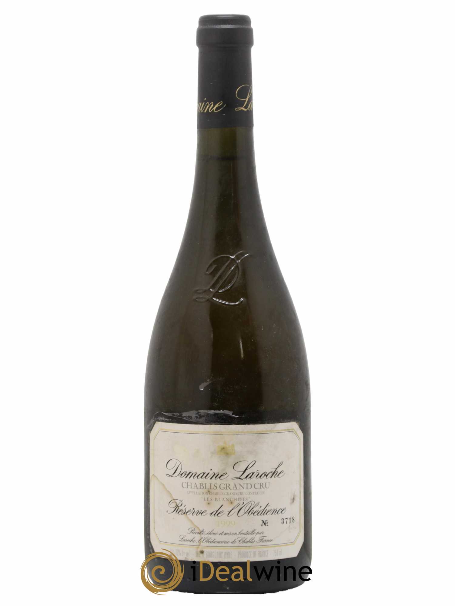 Chablis Grand Cru Les Blanchots - Réserve de l'Obédience Domaine Laroche 1999 - Lot de 1 bouteille - 0