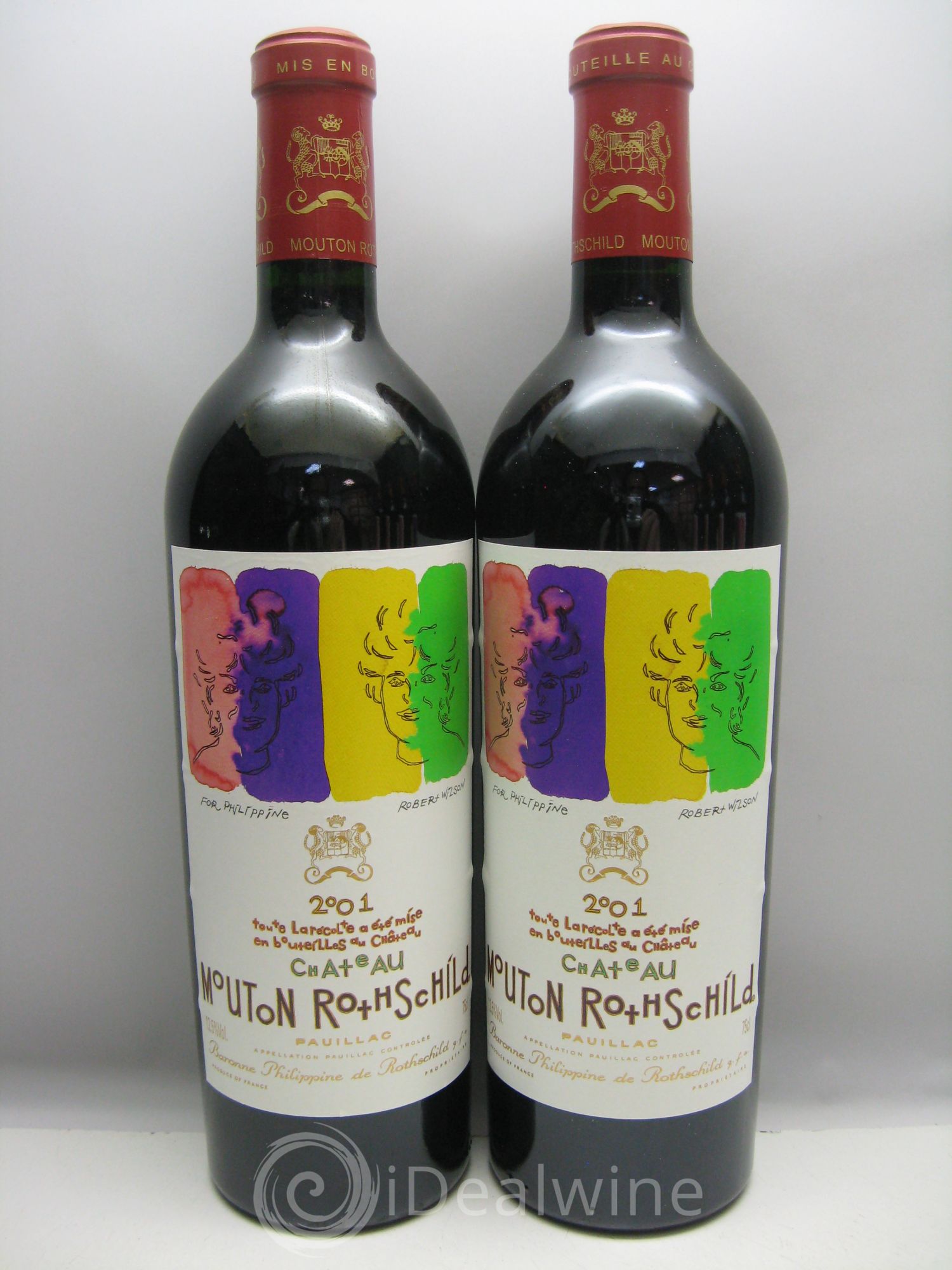 Château Mouton Rothschild 1er Grand Cru Classé 2001 - Lot de 6 bouteilles - 0