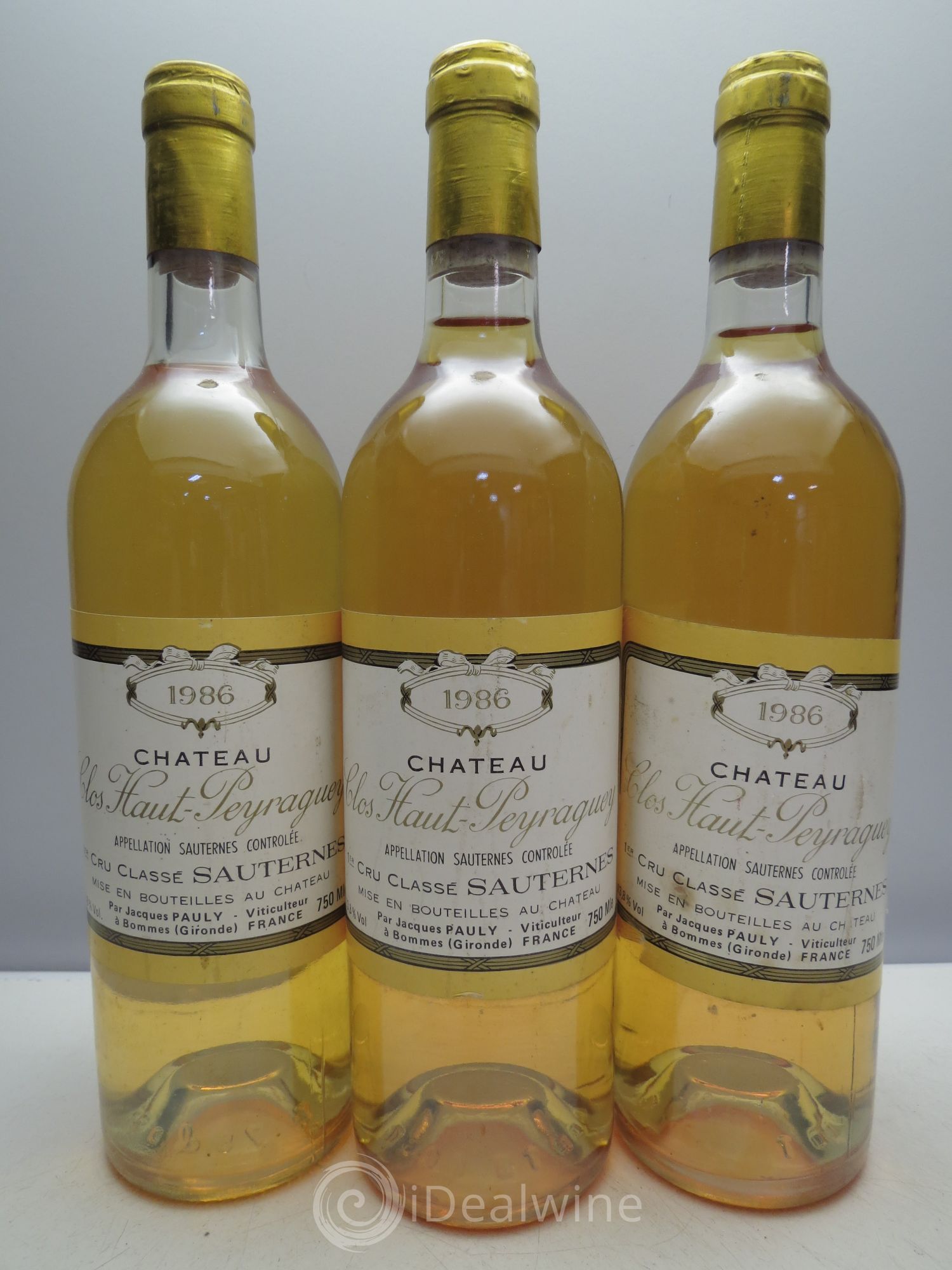 Clos Haut-Peyraguey 1er Grand Cru Classé 1986 - Lotto di 3 bottiglie - 0